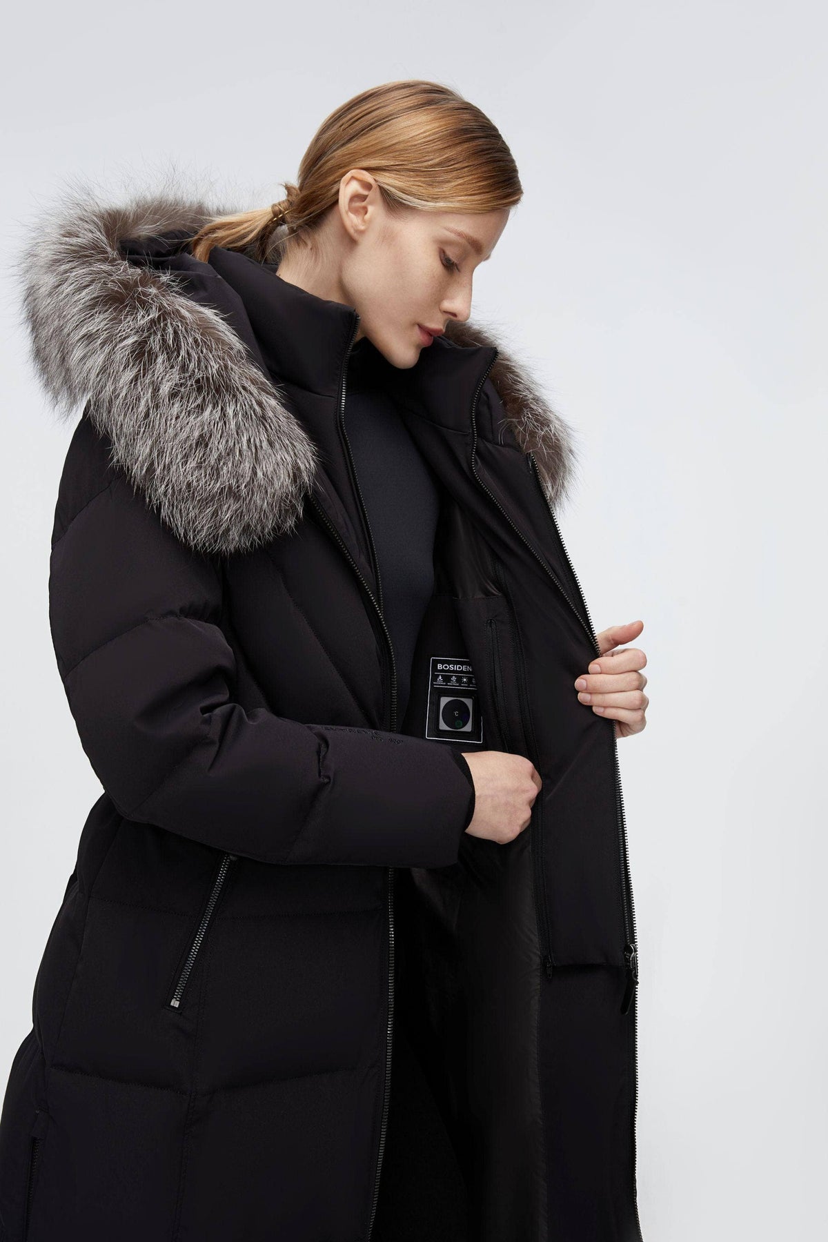 BOSIDENG 2022 Full Length Hooded Goose Down Jacket Jacket