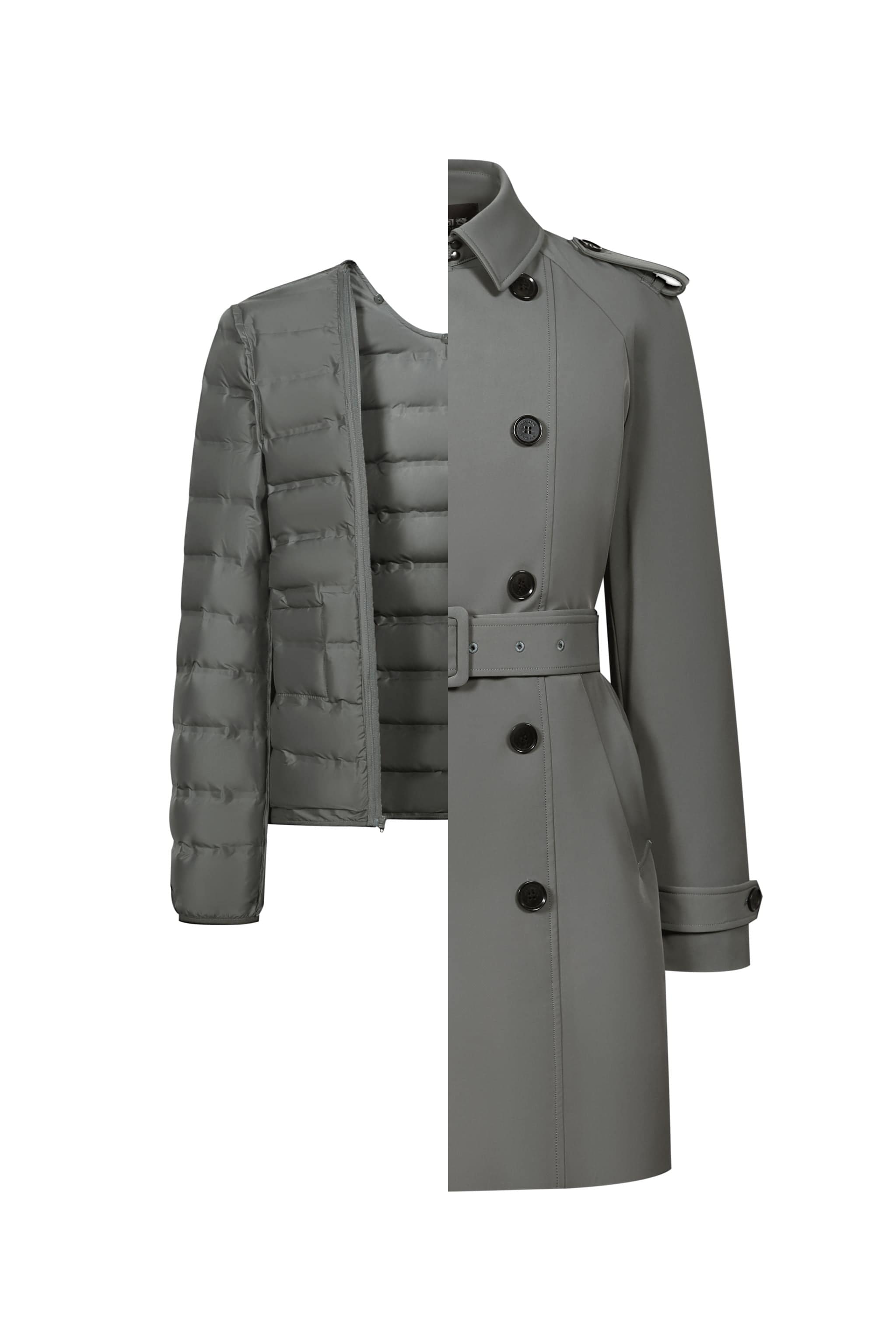 BOSIDENG 2022 Mid-length Detachable Goose Down Trench Coat Jacket