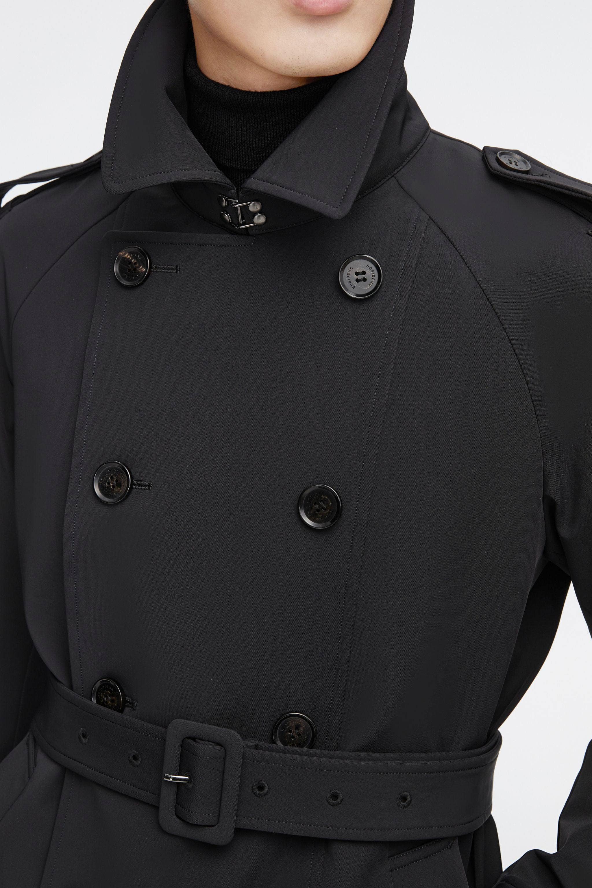 BOSIDENG 2022 Mid-length Detachable Goose Down Trench Coat Jacket