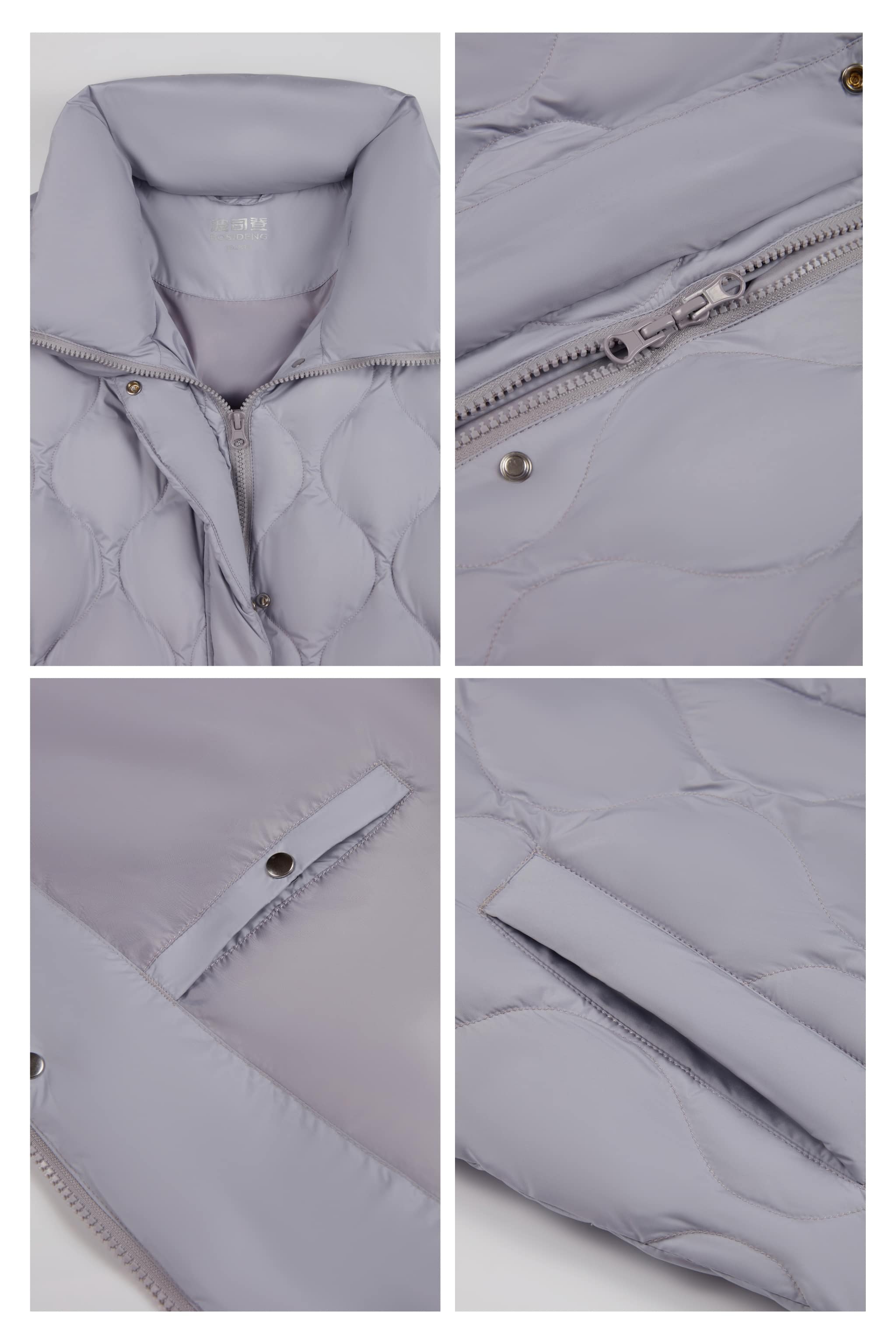 Mid-Length Down Jacket — Crafted with fine nylon yarn and a smooth calendering finish — view 9