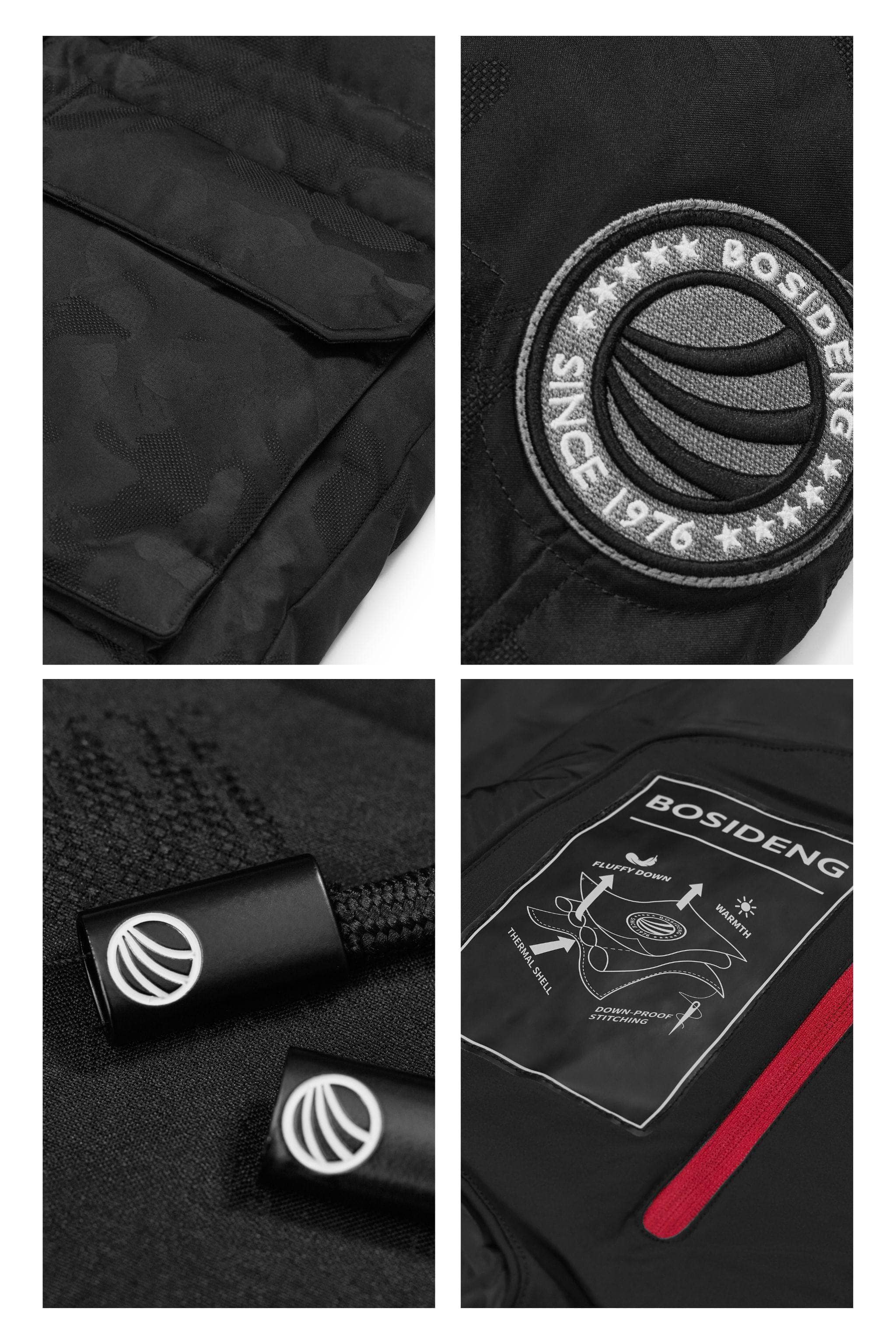 BOSIDENG 2022 Mid-Length Goose Down Jacket With Hood Jacket