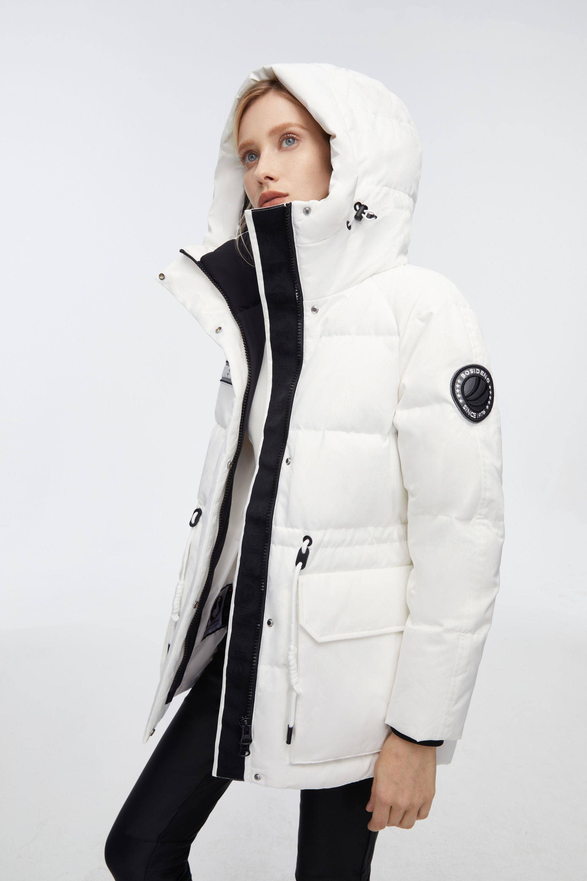 BOSIDENG 2022 Mid-Length Goose Down Jacket With Hood Jacket