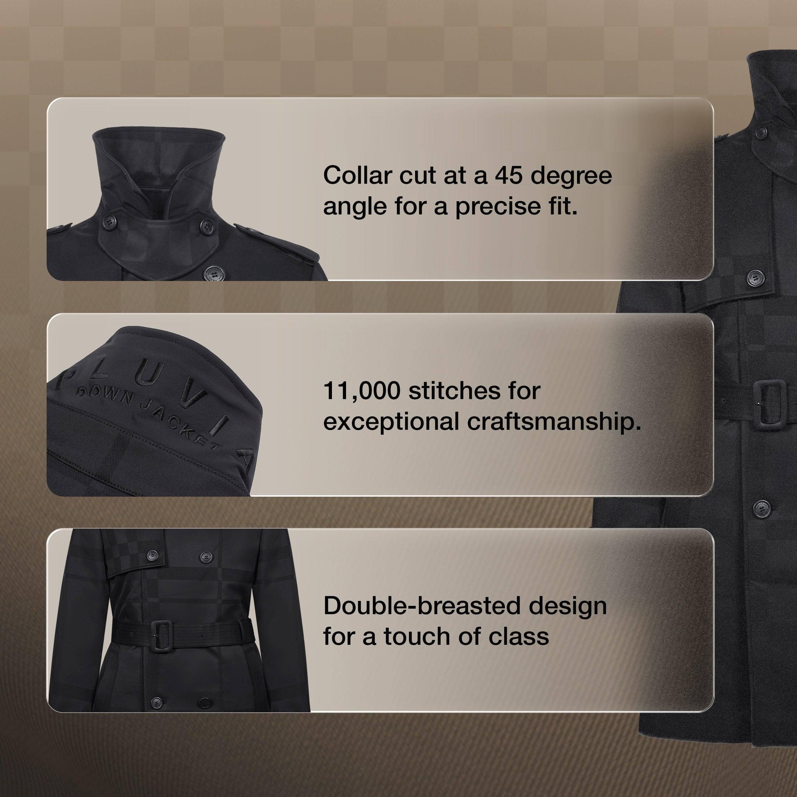BOSIDENG 2022 Mid-Length Goose Down Trench Jacket