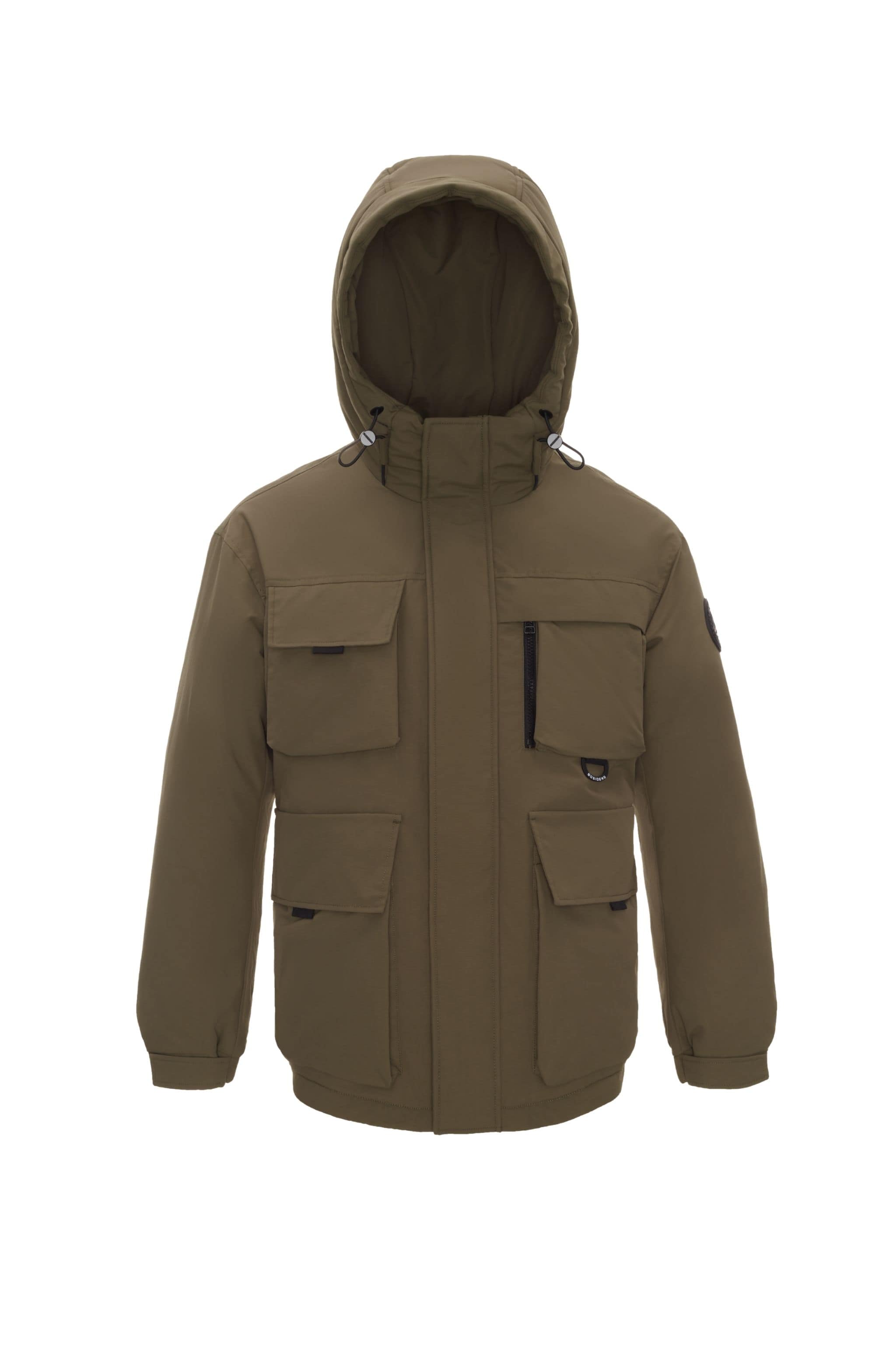 Military Short Down Jacket — jacket features a rugged, multi-pocket design — view 4; waterproof, windproof