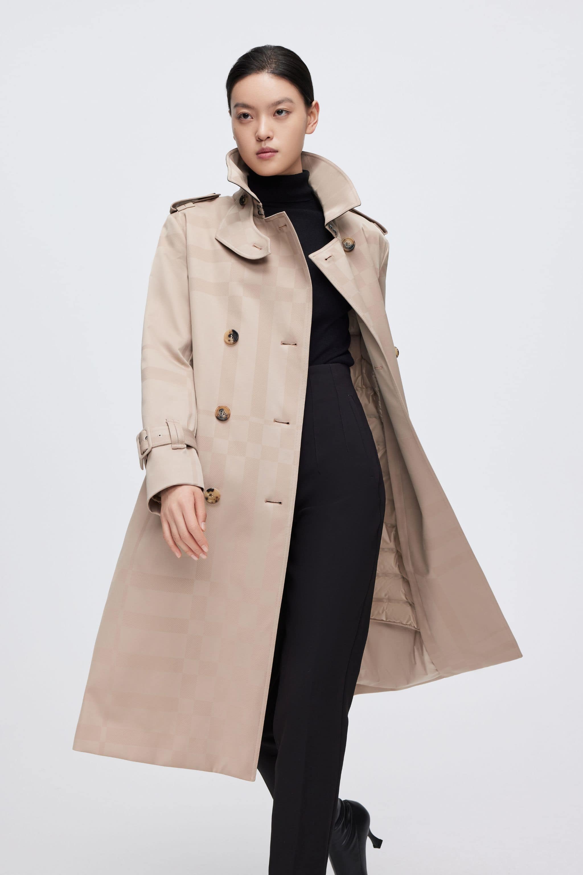 Premium Women's Goose Down Full Length Trench — Introducing our revolutionary Down Trench Coat — view 13; waterproof, windproof