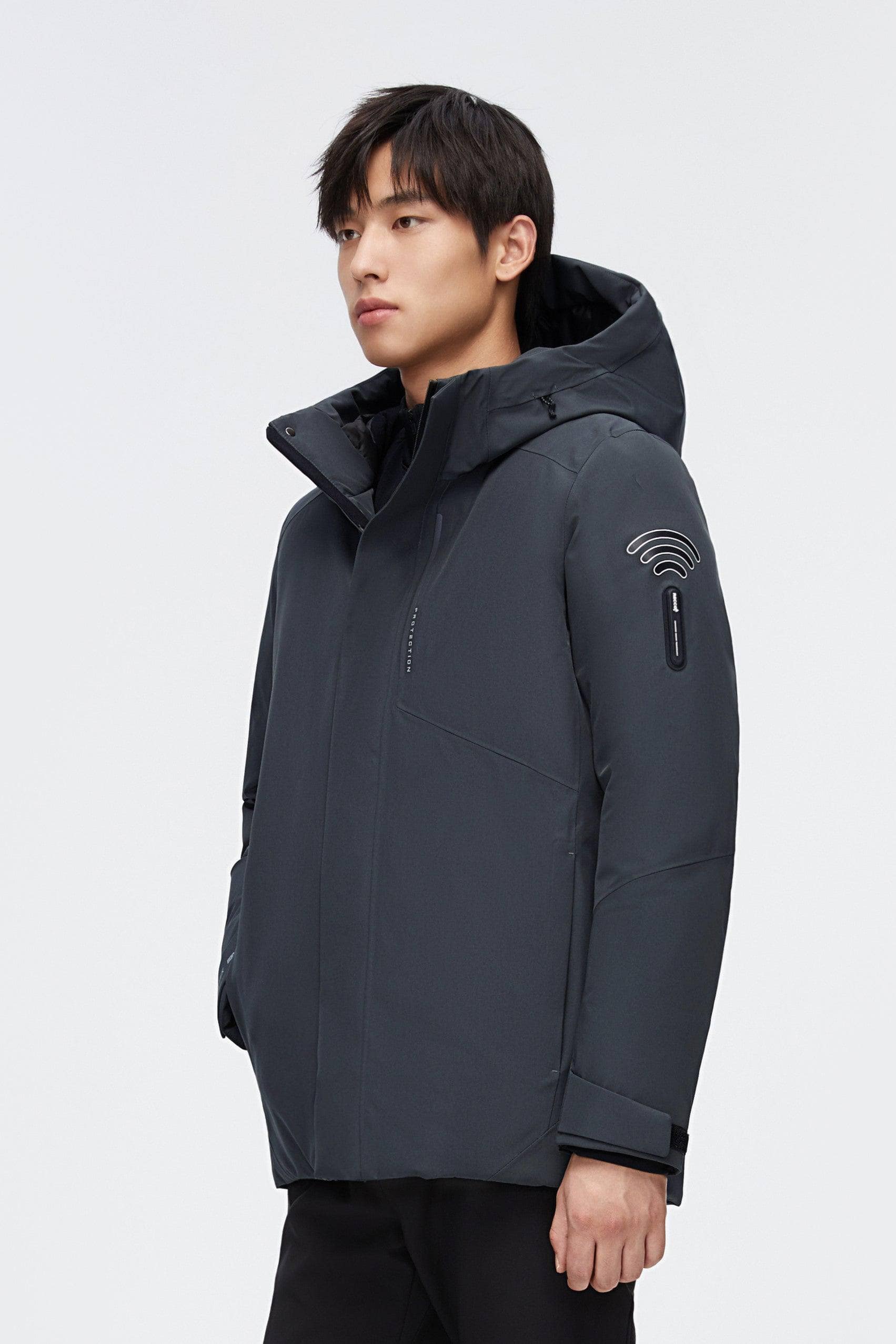 BOSIDENG 2022 GORE-TEX® Goose Down Short Trench Jacket S / Gravel Grey