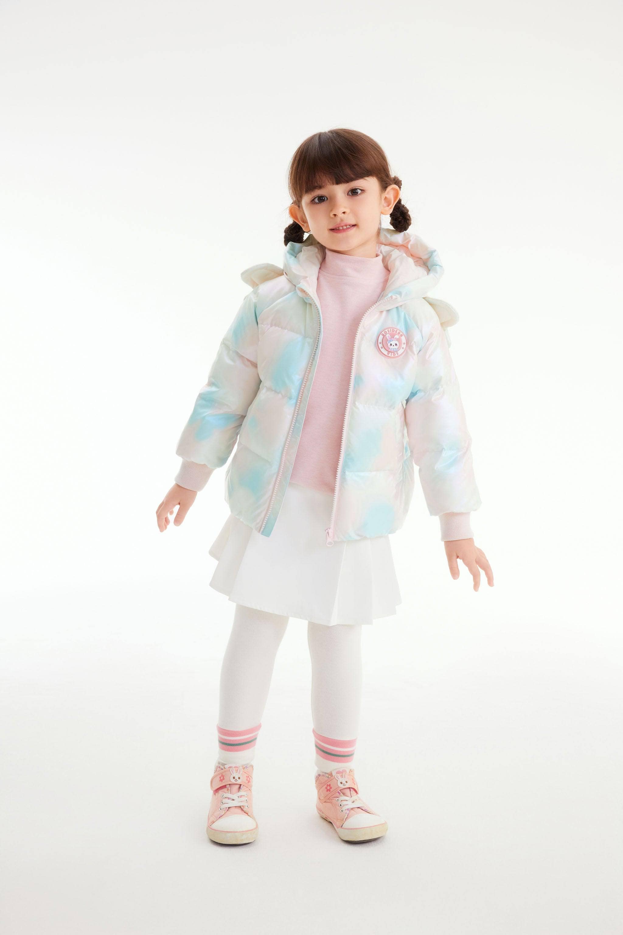 BOSIDENG 2023 Kid's Cute Down Jacket 3132 Jacket 3-4Y / Pastel Blue Gradient