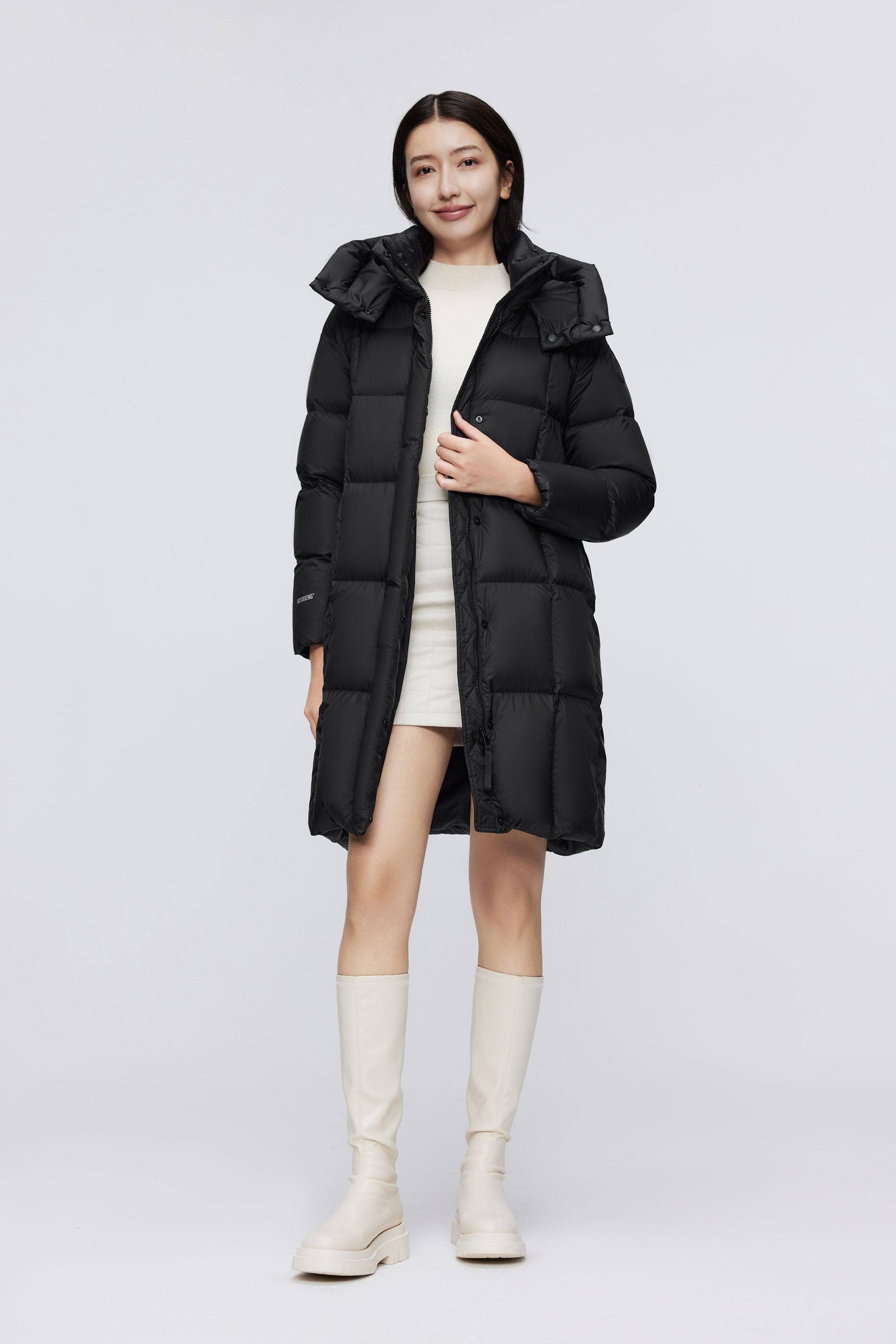 BOSIDENG 2023 Feel the Cloud Oversized Down Coat Jacket 4 / Ink Black