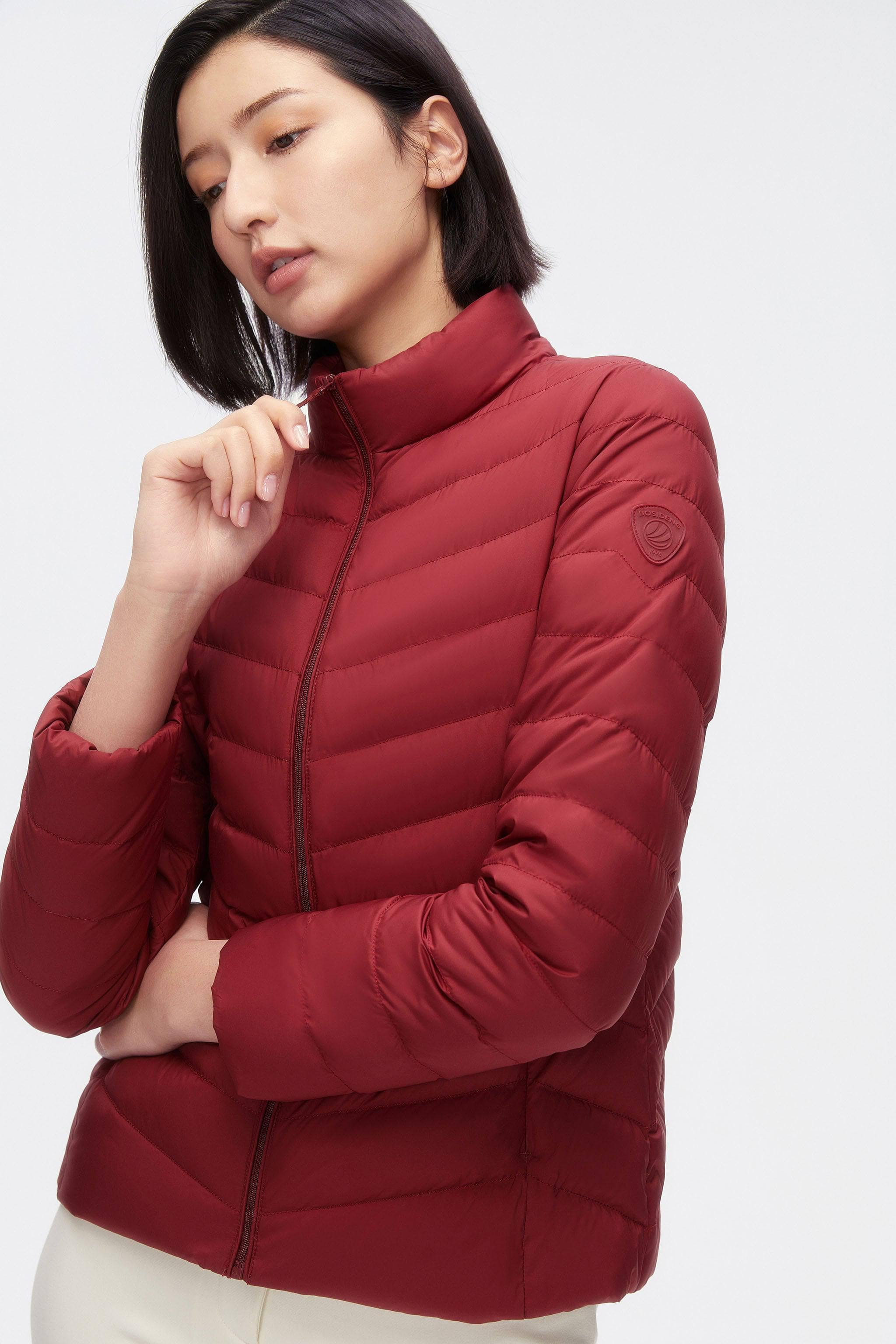 BOSIDENG 2023 Women's Packable Ultralight Down Jacket Jacket 4 / Lava Red