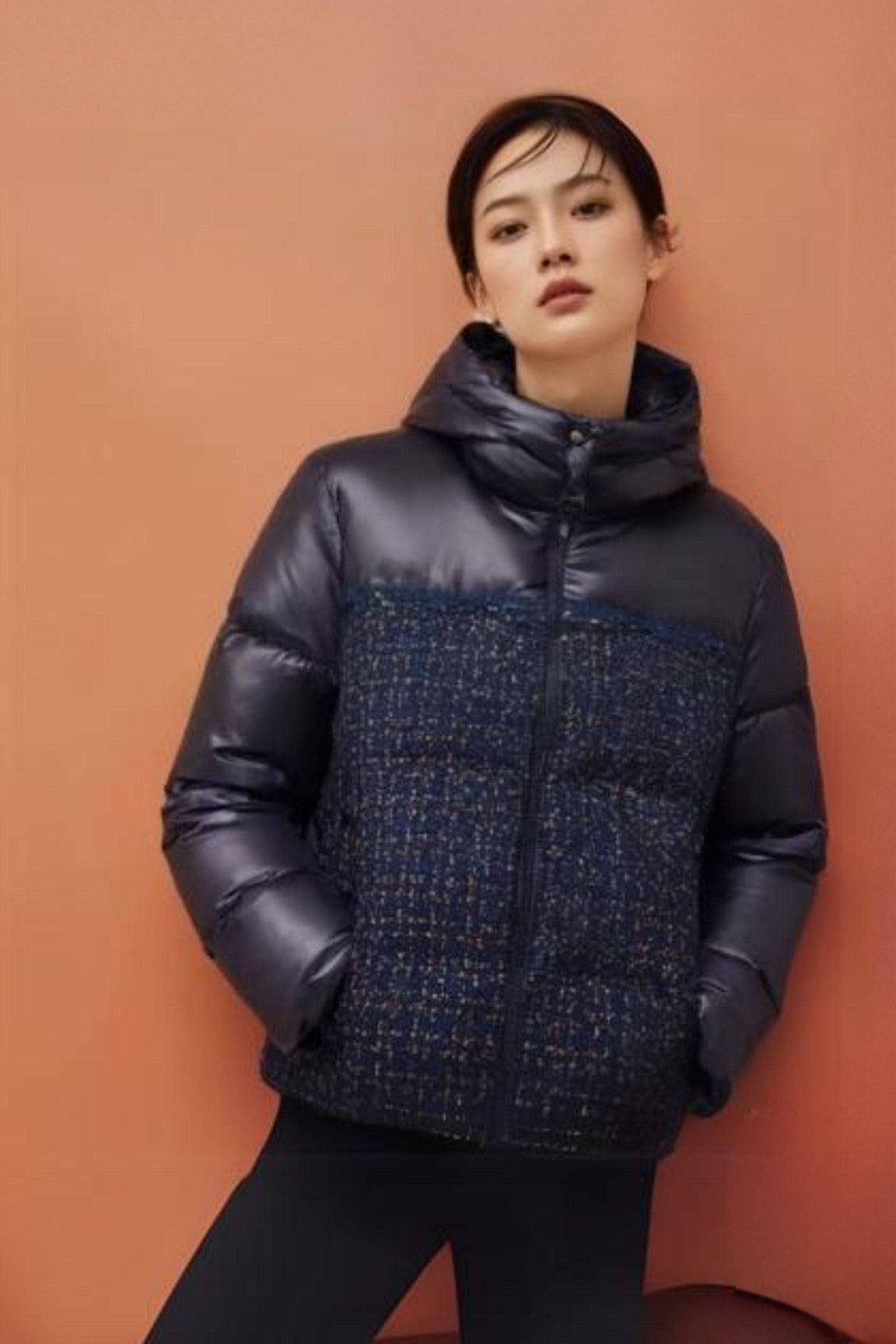 Green Hooded wool Coat 3186