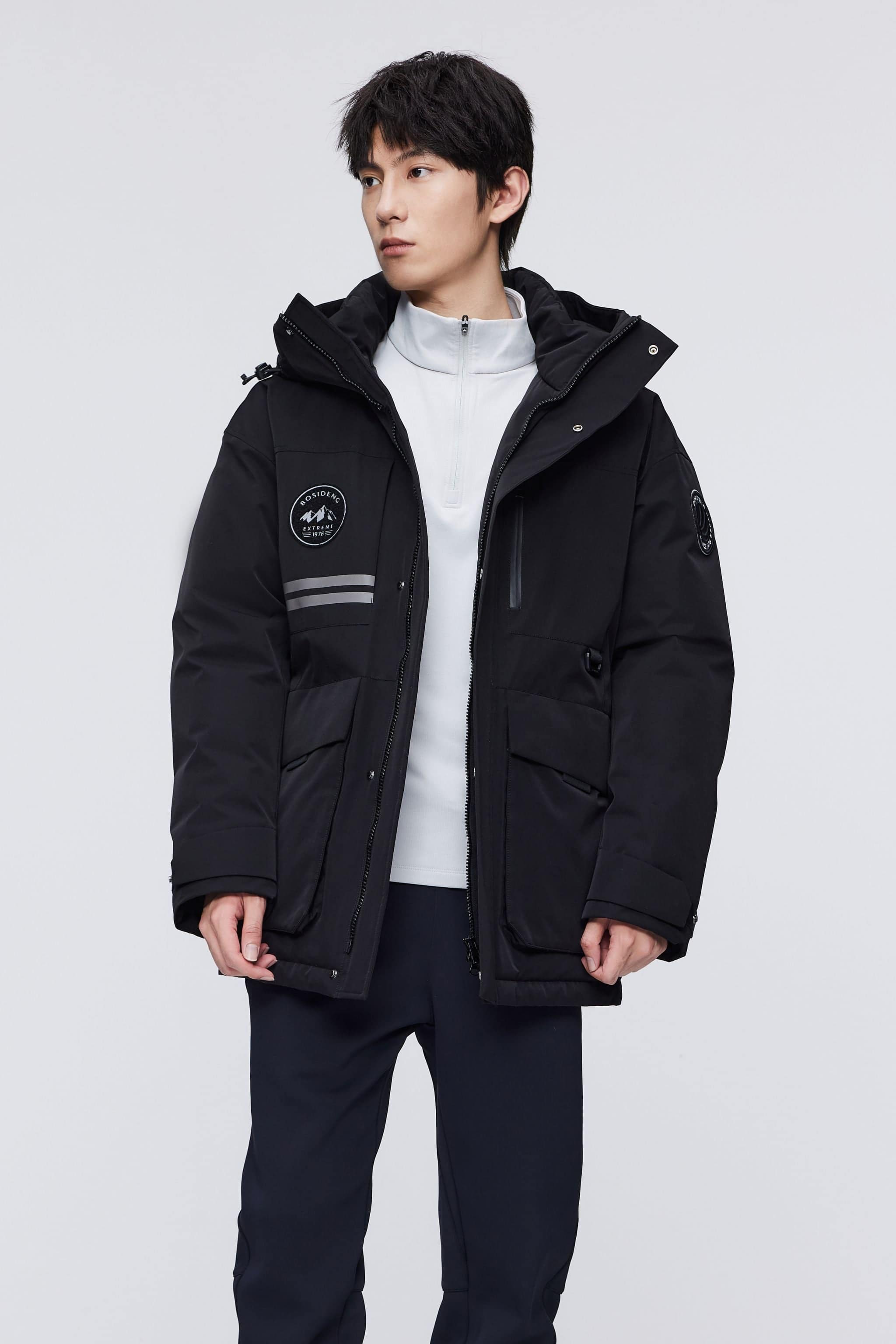 BOSIDENG 2023 Men's Light Extreme Goose Down Jacket 2327 Jacket Black / XS