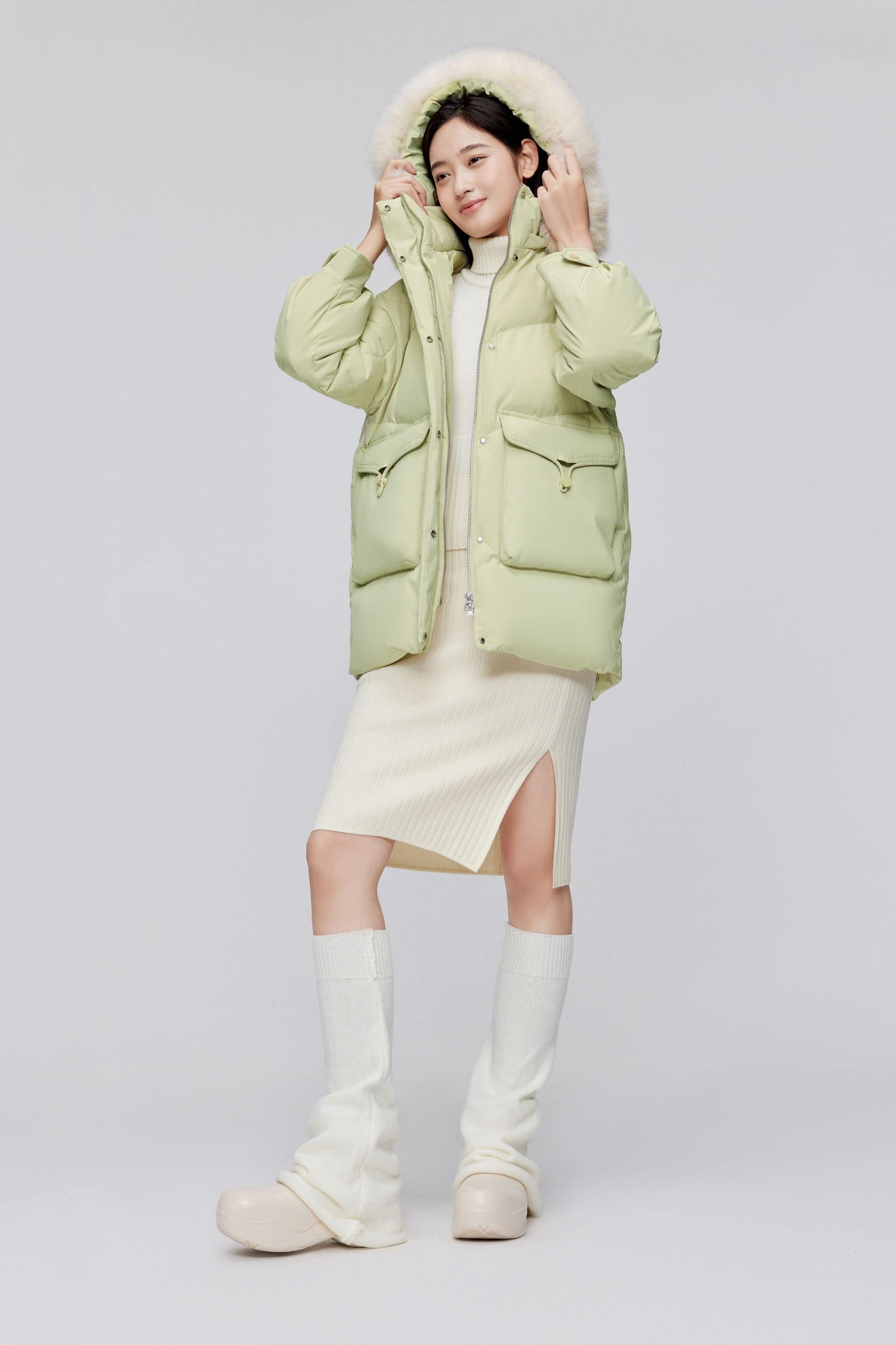 BOSIDENG 2023 Classic Oversized Down Jacket with Fur 5268 Jacket