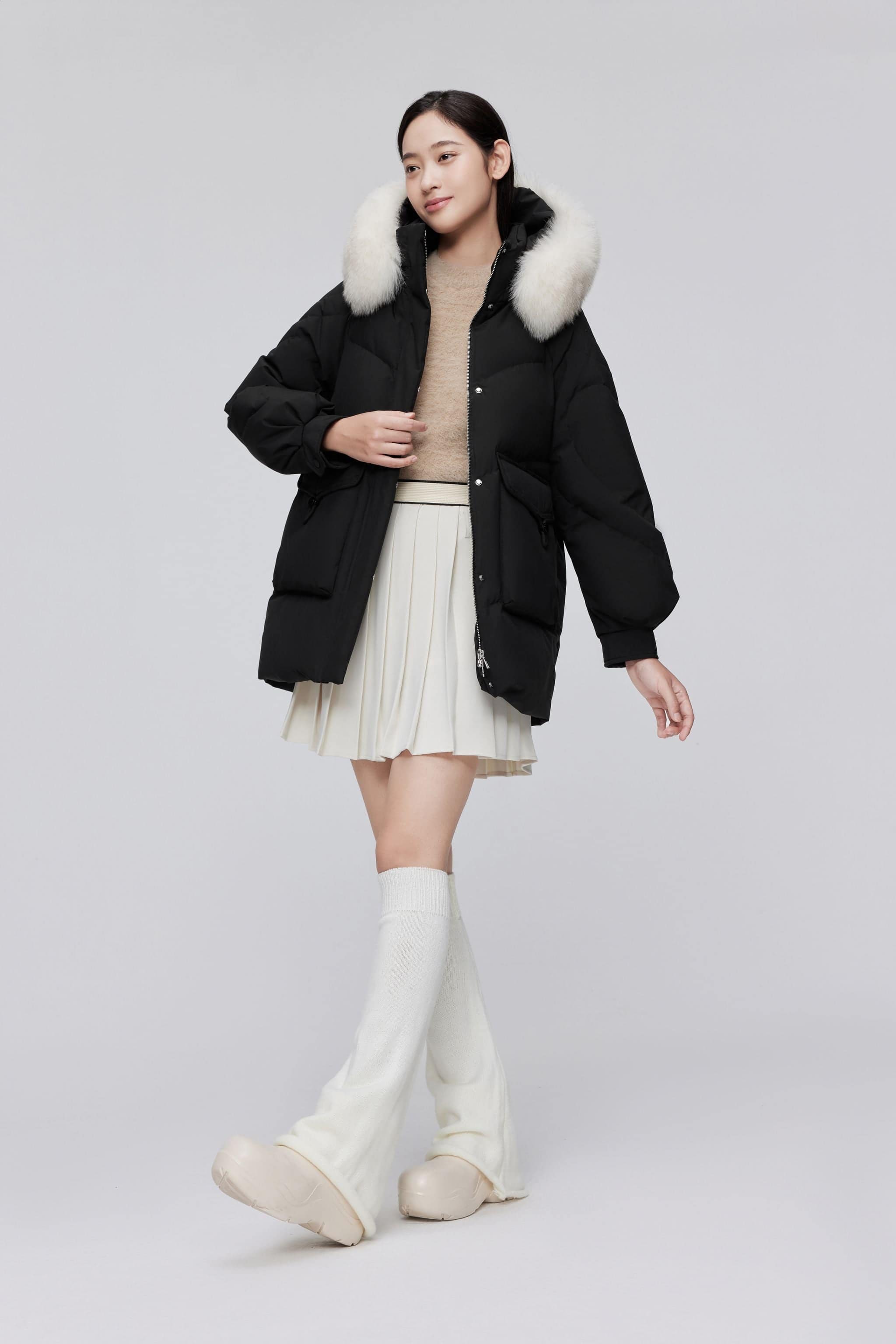 BOSIDENG 2023 Classic Oversized Down Jacket with Fur 5268 Jacket