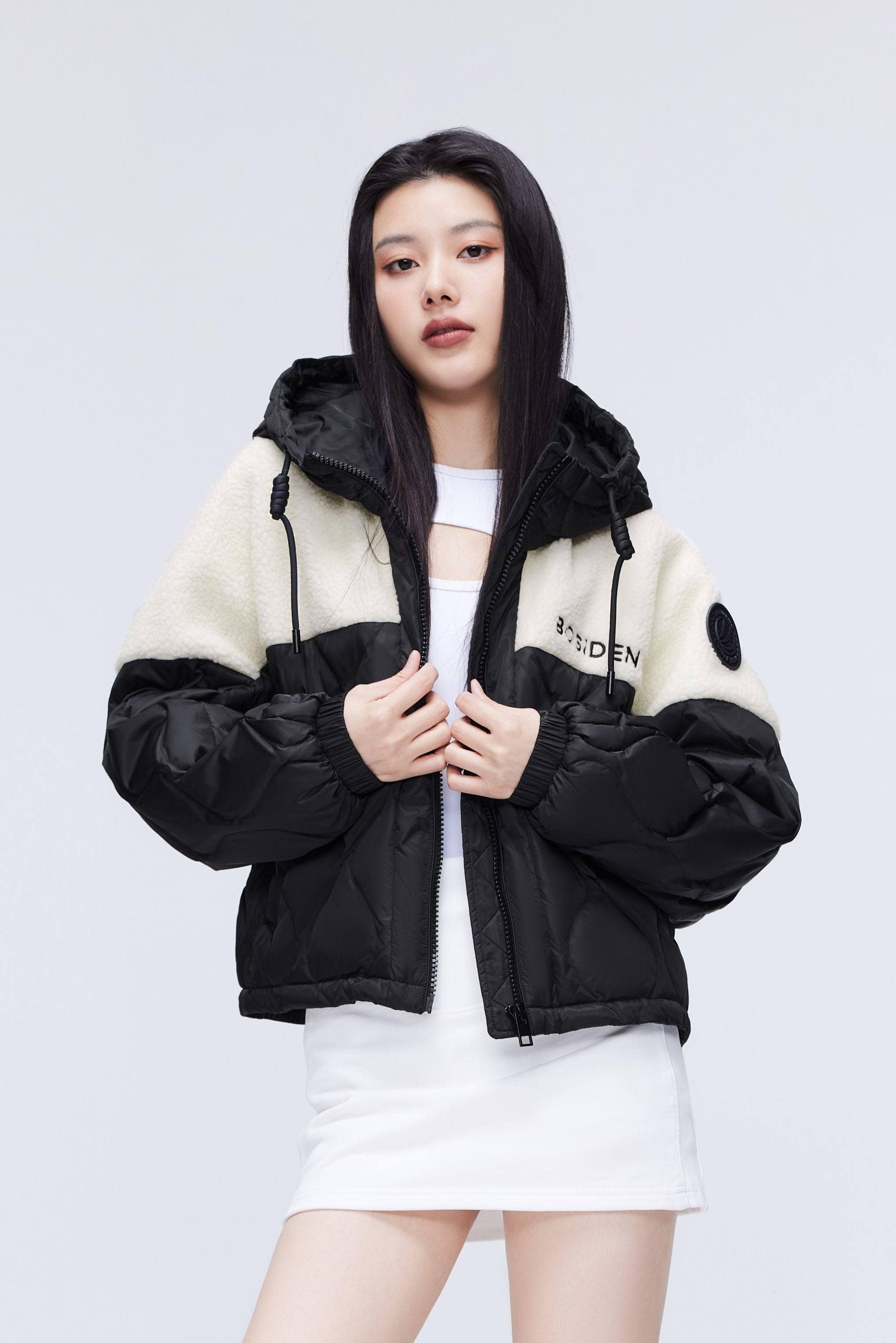 BOSIDENG 2023 Drop Shoulder Lambwool Down Coat Jacket