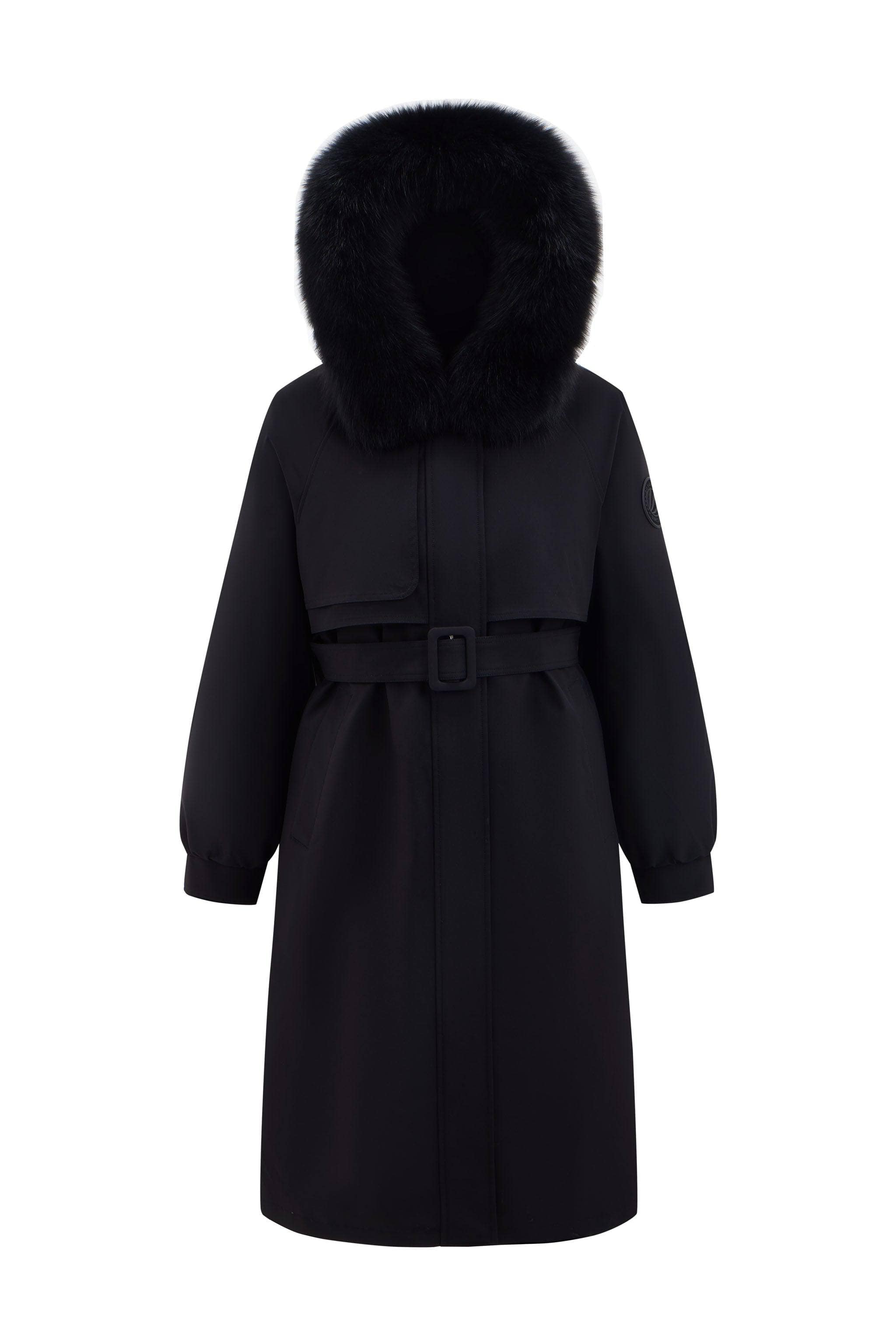 BOSIDENG 2023 Knee Length Fox Fur Down Parka Jacket