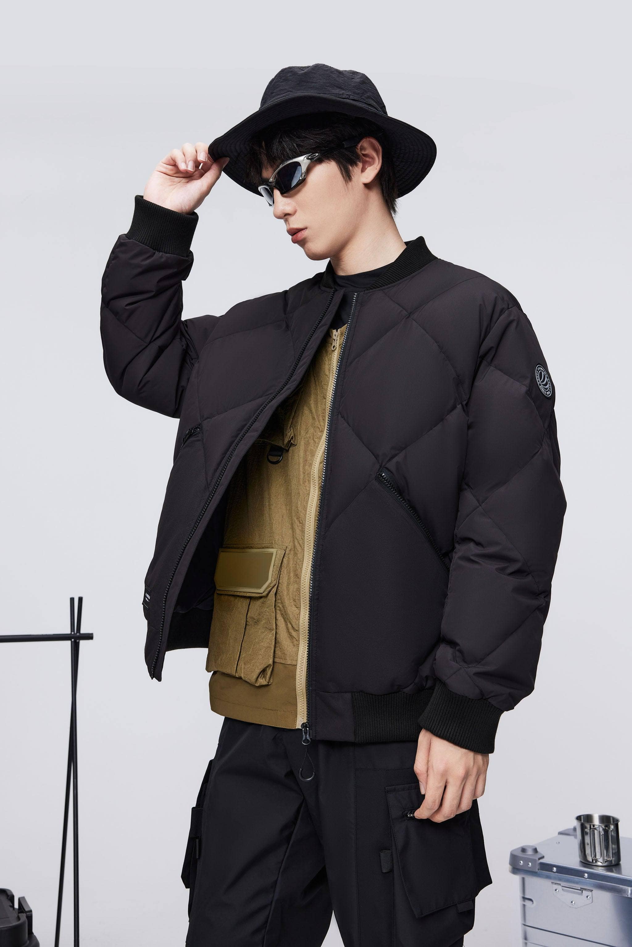 BOSIDENG 2023 Men's Casual Down Bomber Jacket