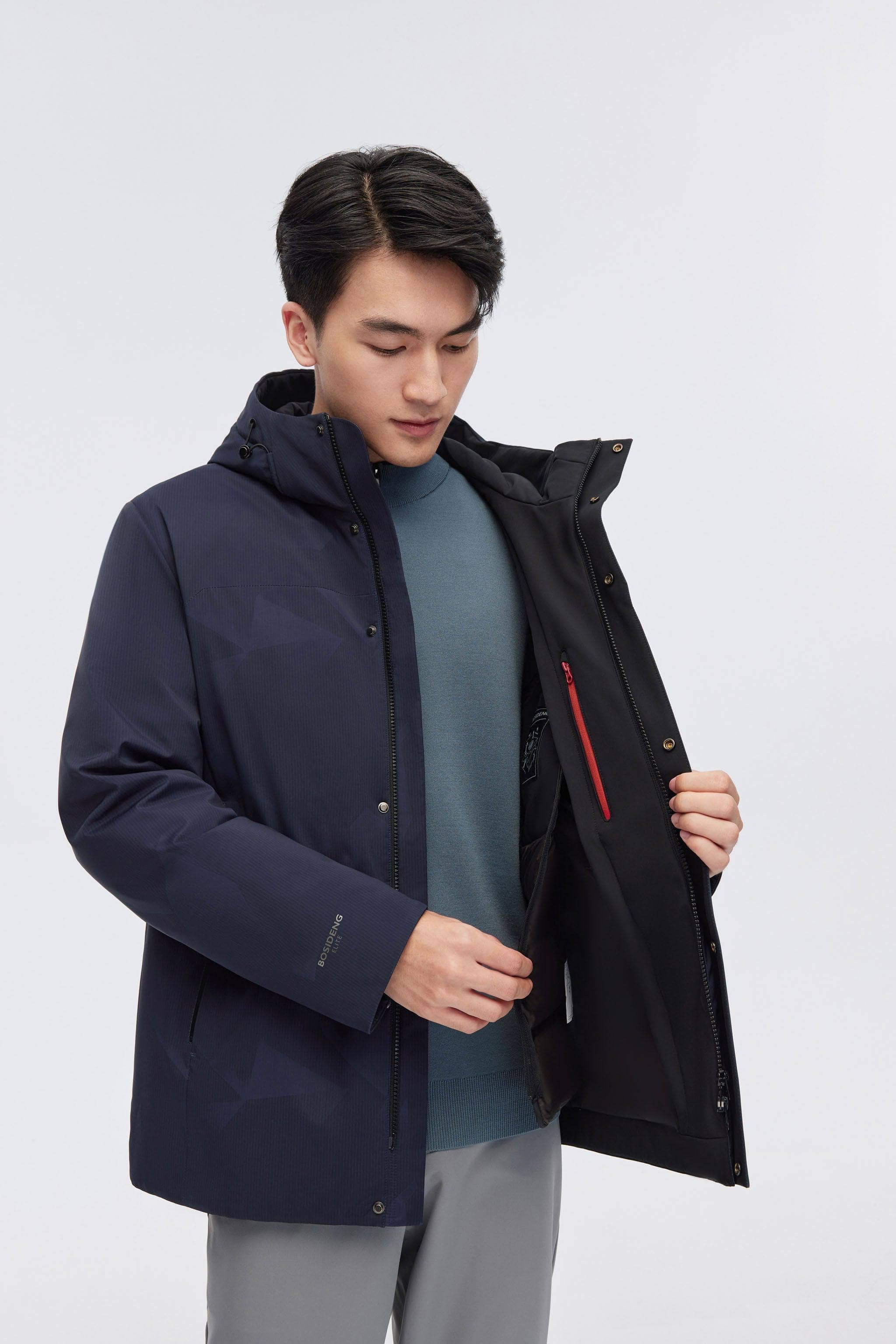 BOSIDENG 2023 Men's Classic Business Goose Down Windbreaker