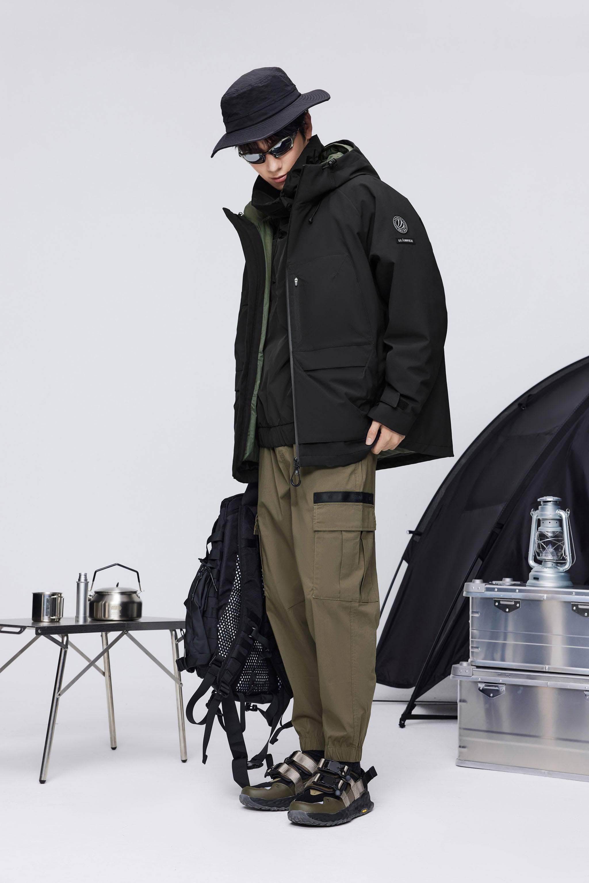 BOSIDENG 2023 Tactical Outdoor Down Windbreaker Jacket