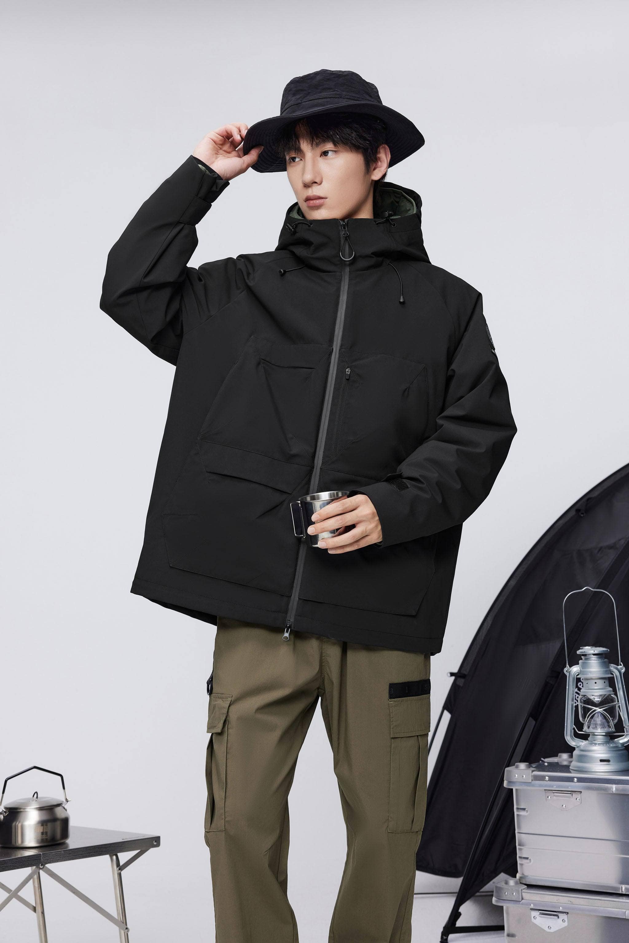 BOSIDENG 2023 Tactical Outdoor Down Windbreaker Jacket