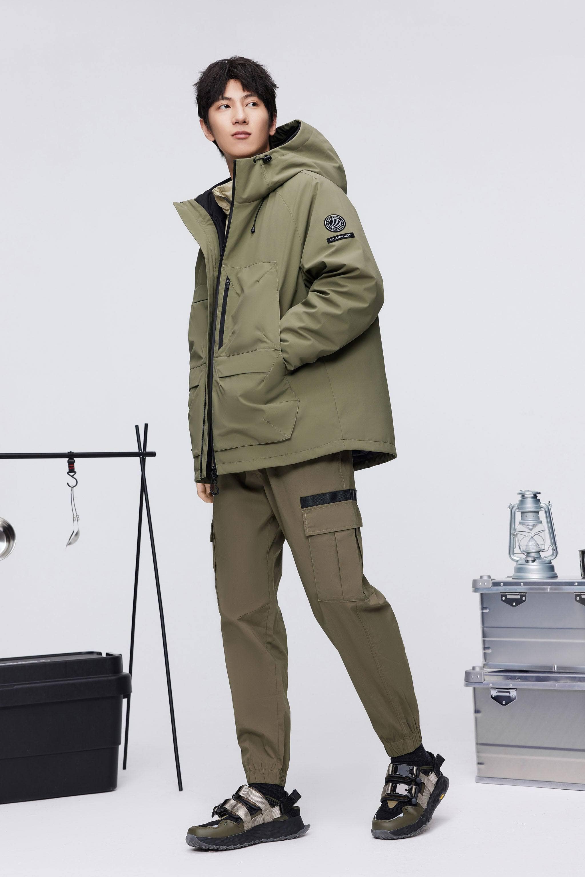 BOSIDENG 2023 Tactical Outdoor Down Windbreaker Jacket