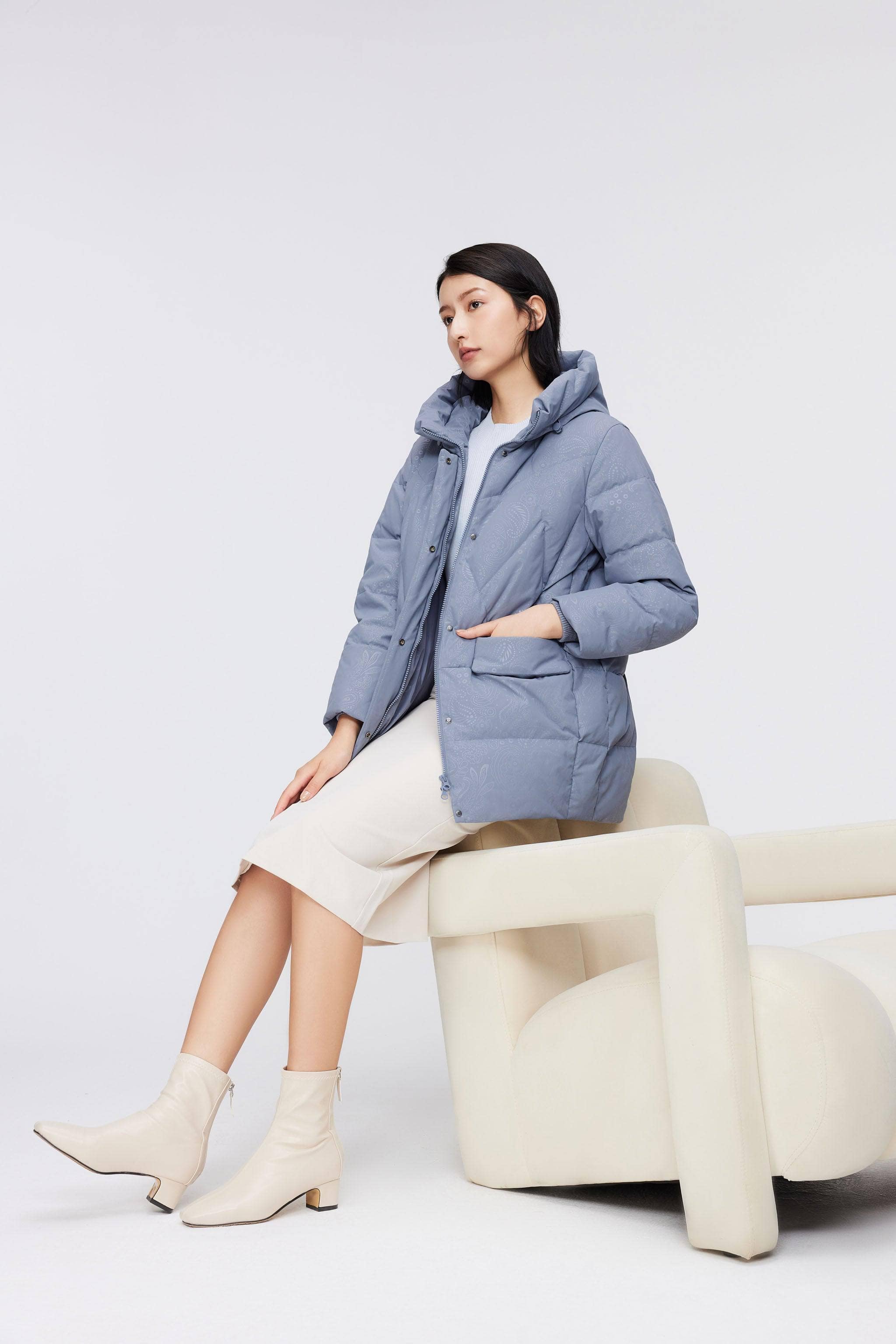 BOSIDENG 2023 Women‘s Classic Casual Down Parka 5122