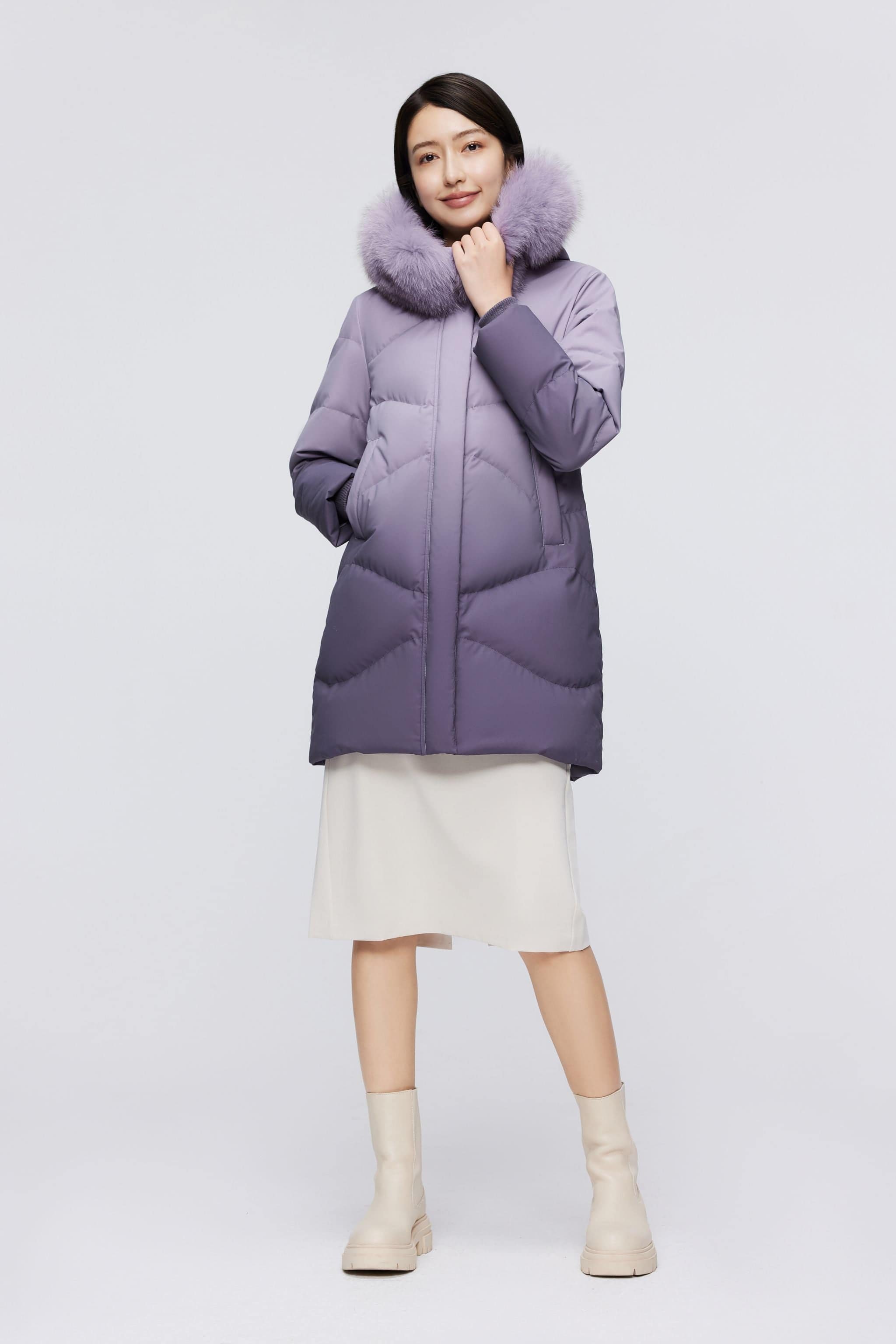 Women's Classic Casual Down Parka with Fur 5126 — Experience unparalleled warmth and luxury with our premium duck — view 15; windproof