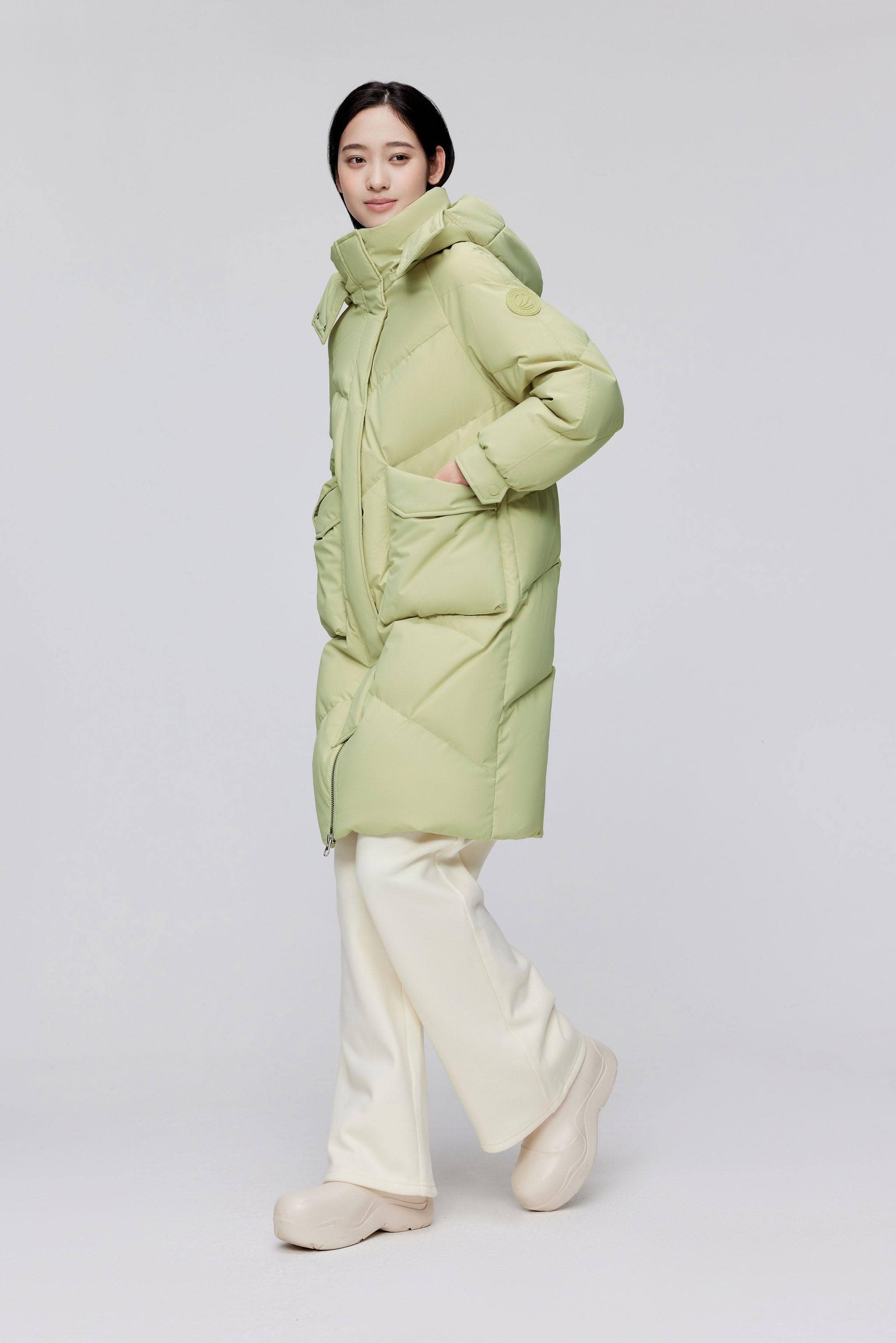 BOSIDENG 2023 Women's Classic Down Coat with Hood 5252 Jacket