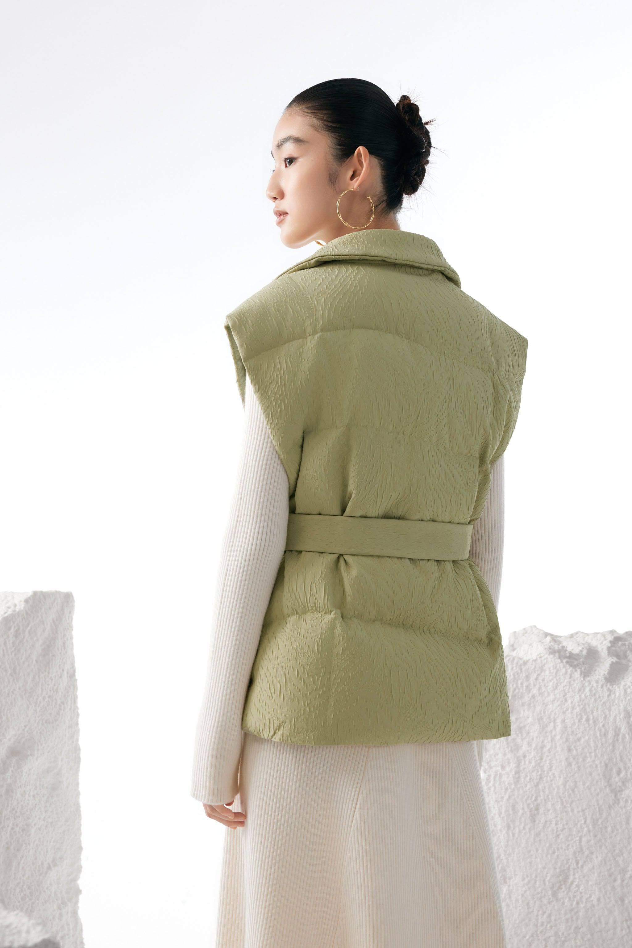 BOSIDENG 2023 Women's Eastern Aesthetic Goose Down Gilet Gilet
