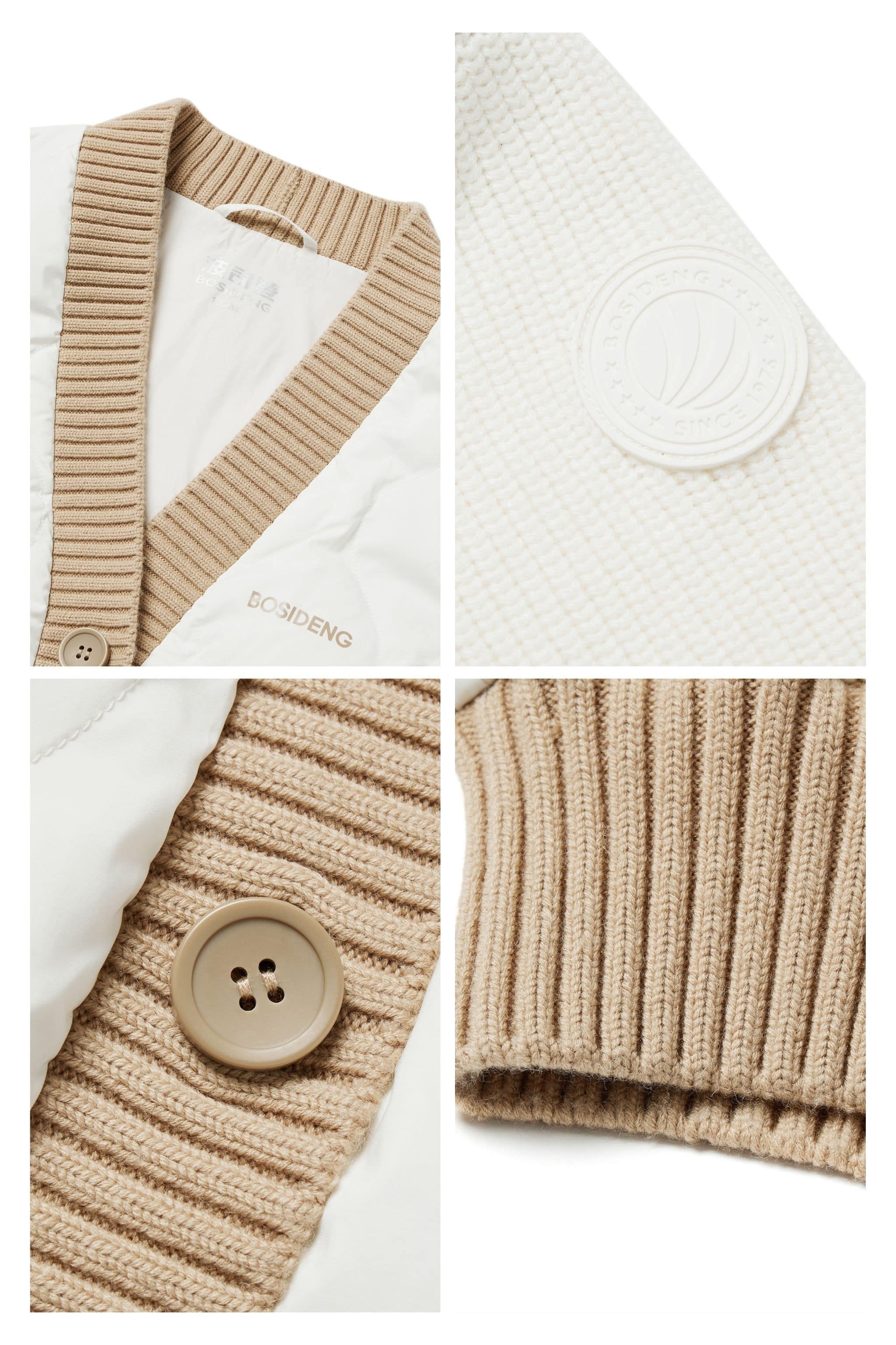 Women's Goose Down Contrast Cardigan — The Contrast Cardigan features high-quality 700+ fill goose down and Australian — view 4