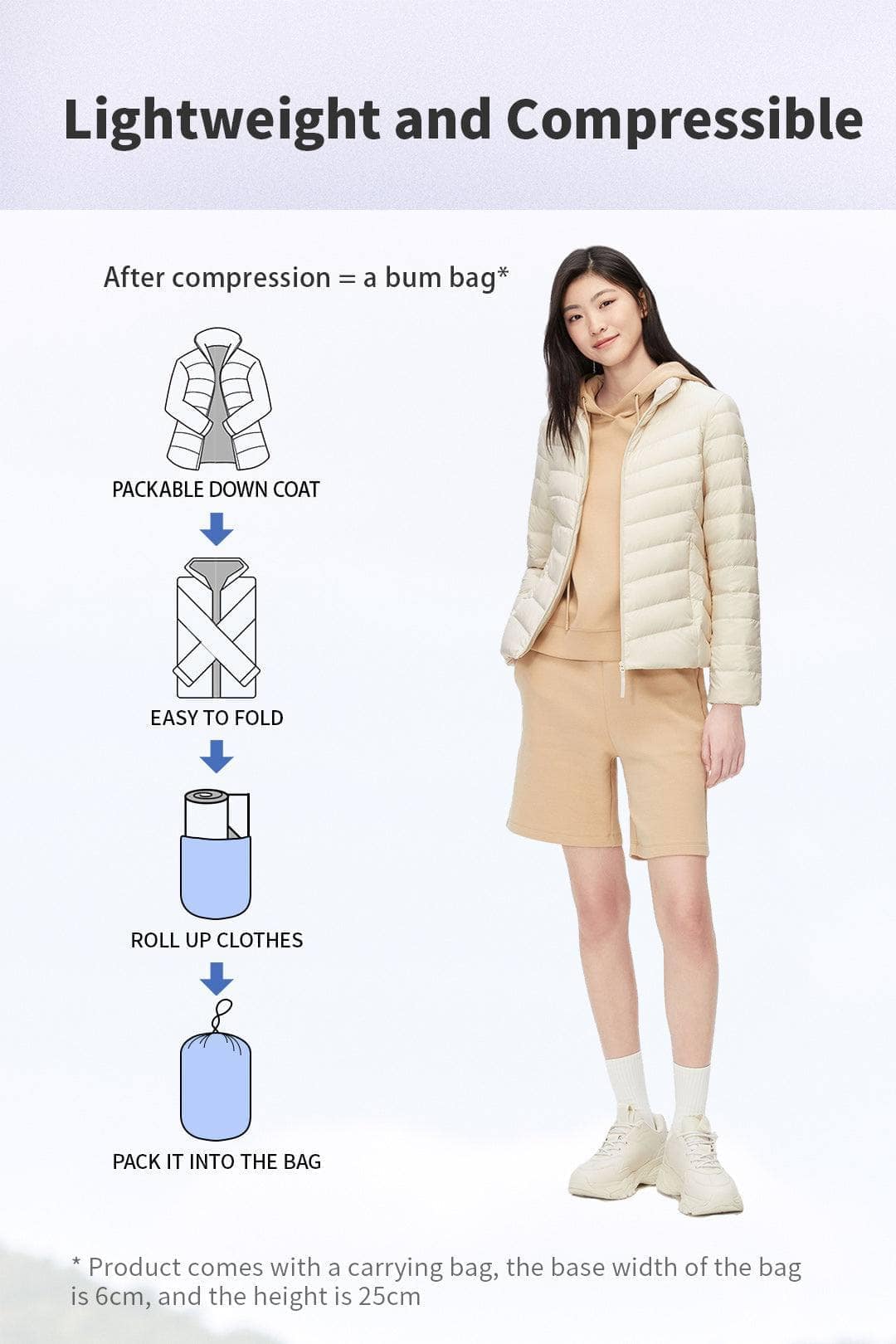 BOSIDENG 2023 Women's Packable Ultralight Down Jacket Jacket