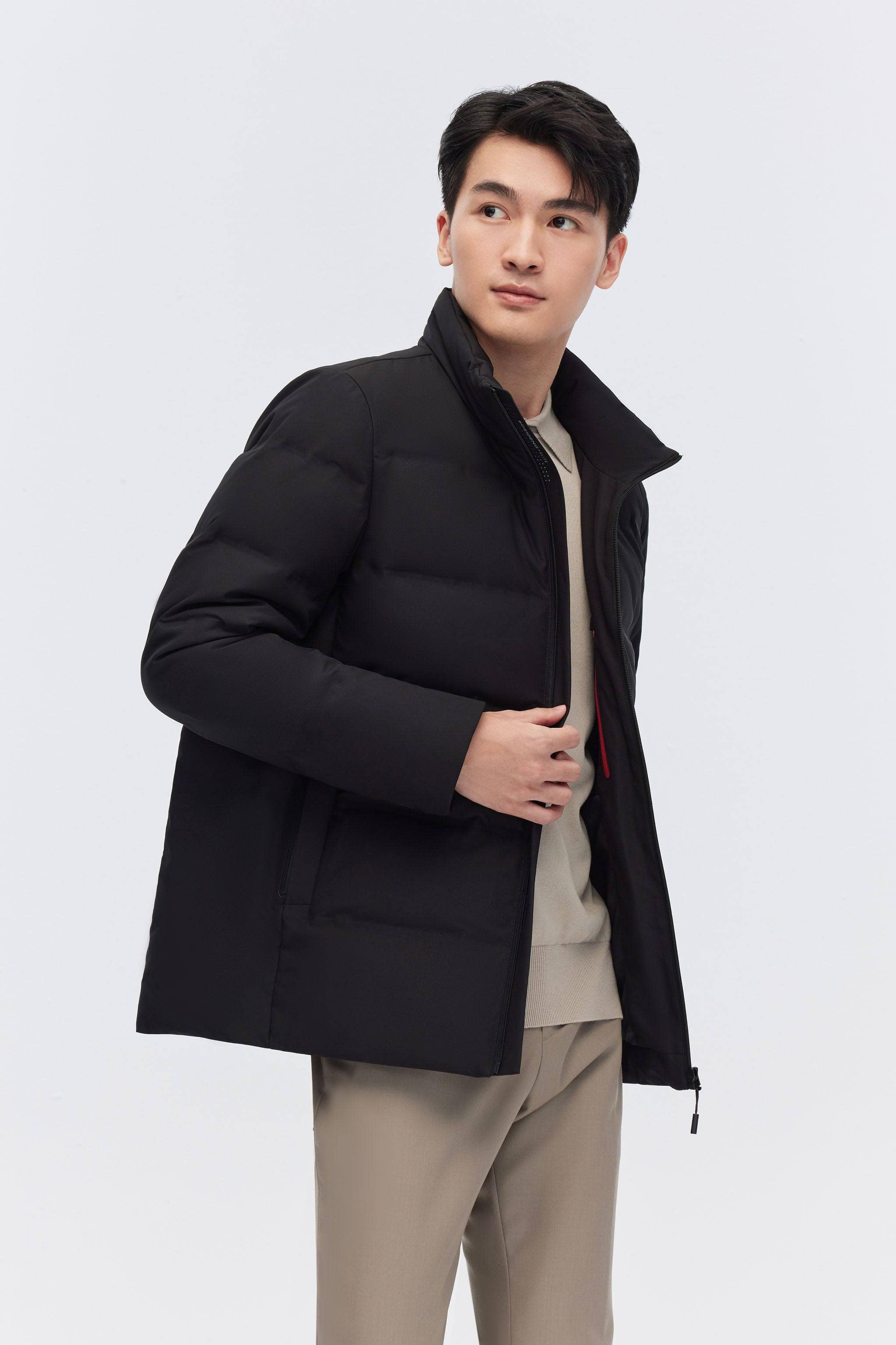 BOSIDENG 2023 Mens Classic Business Goose Down Jacket 4111 Jacket XS / Black