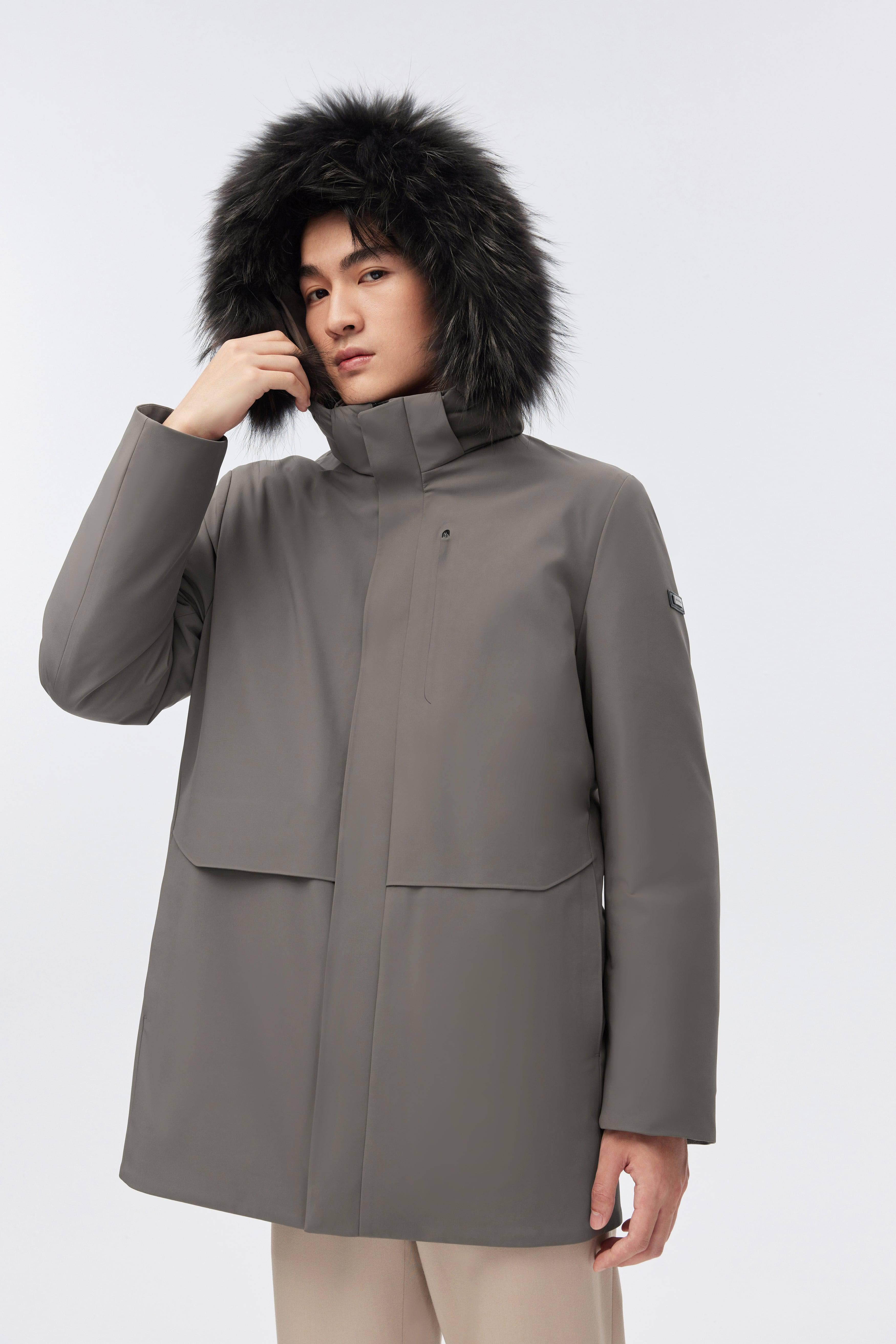 BOSIDENG 2023 Men's Classic Business Goose Down Jacket 4159 XS / Khaki