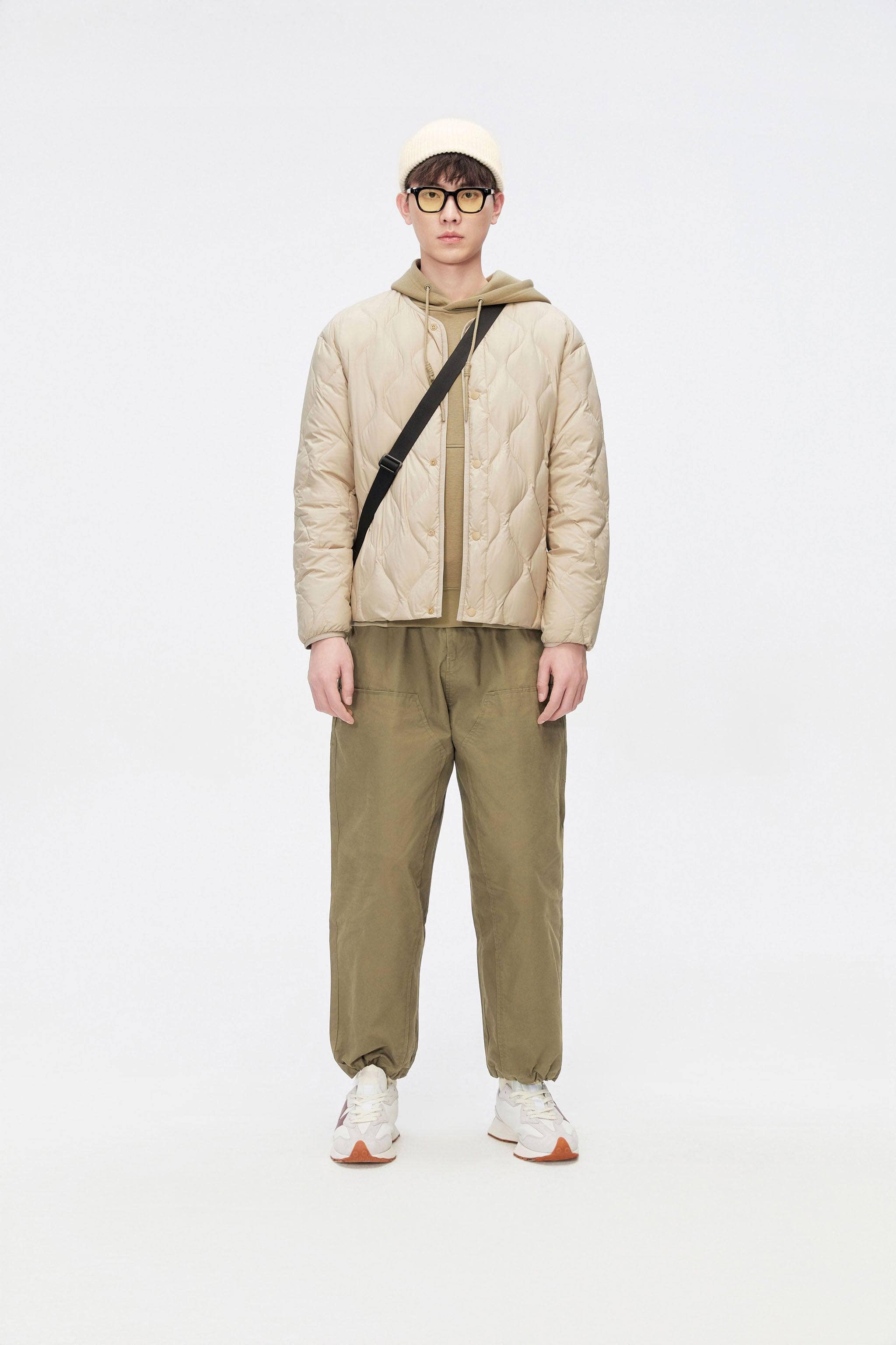 BOSIDENG 2023 Men's Quilted Lightweight Down Jacket Jacket XS / Procelain beige