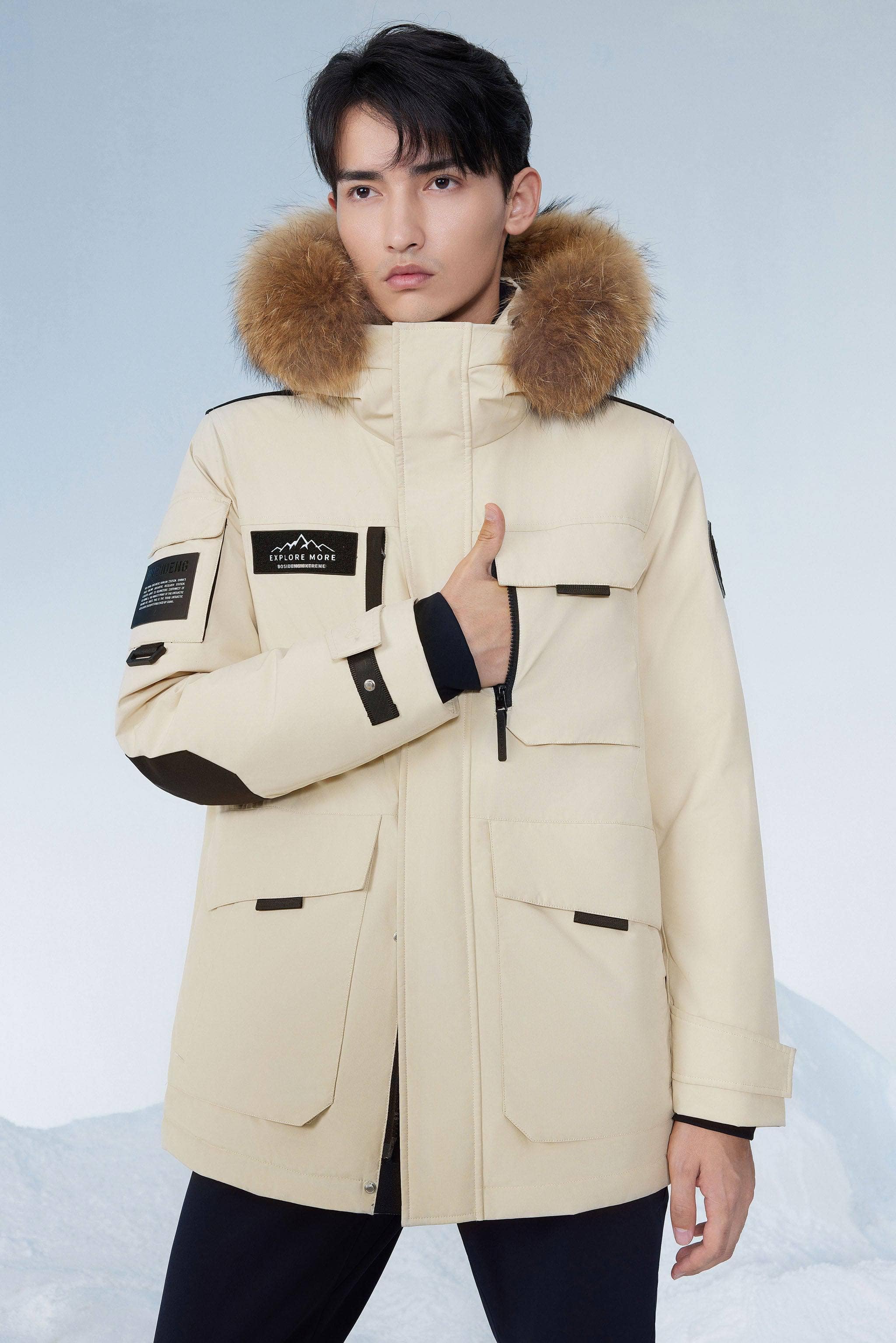 BOSIDENG 2023 Classic Extreme Goose Down Jacket 2317 Jacket XXXS / Oat