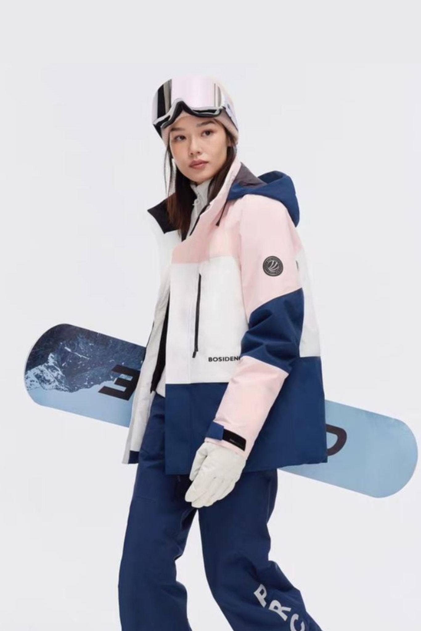 BOSIDENG 2023 Colourblock Goose Down Ski Jacket XXXS / Pink