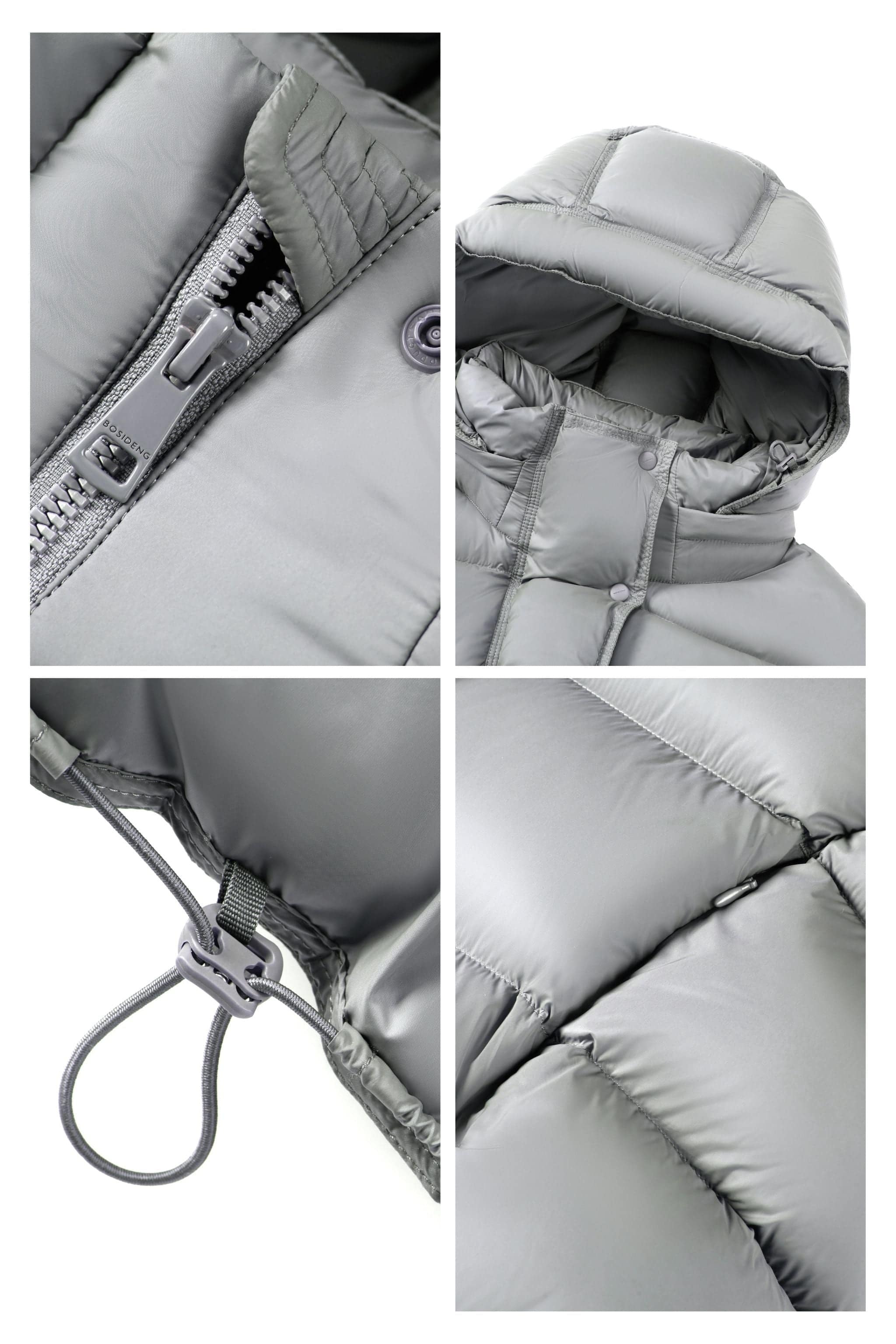 BOSIDENG 2024 Adjustable Puffer With Detachable Hood Puffer