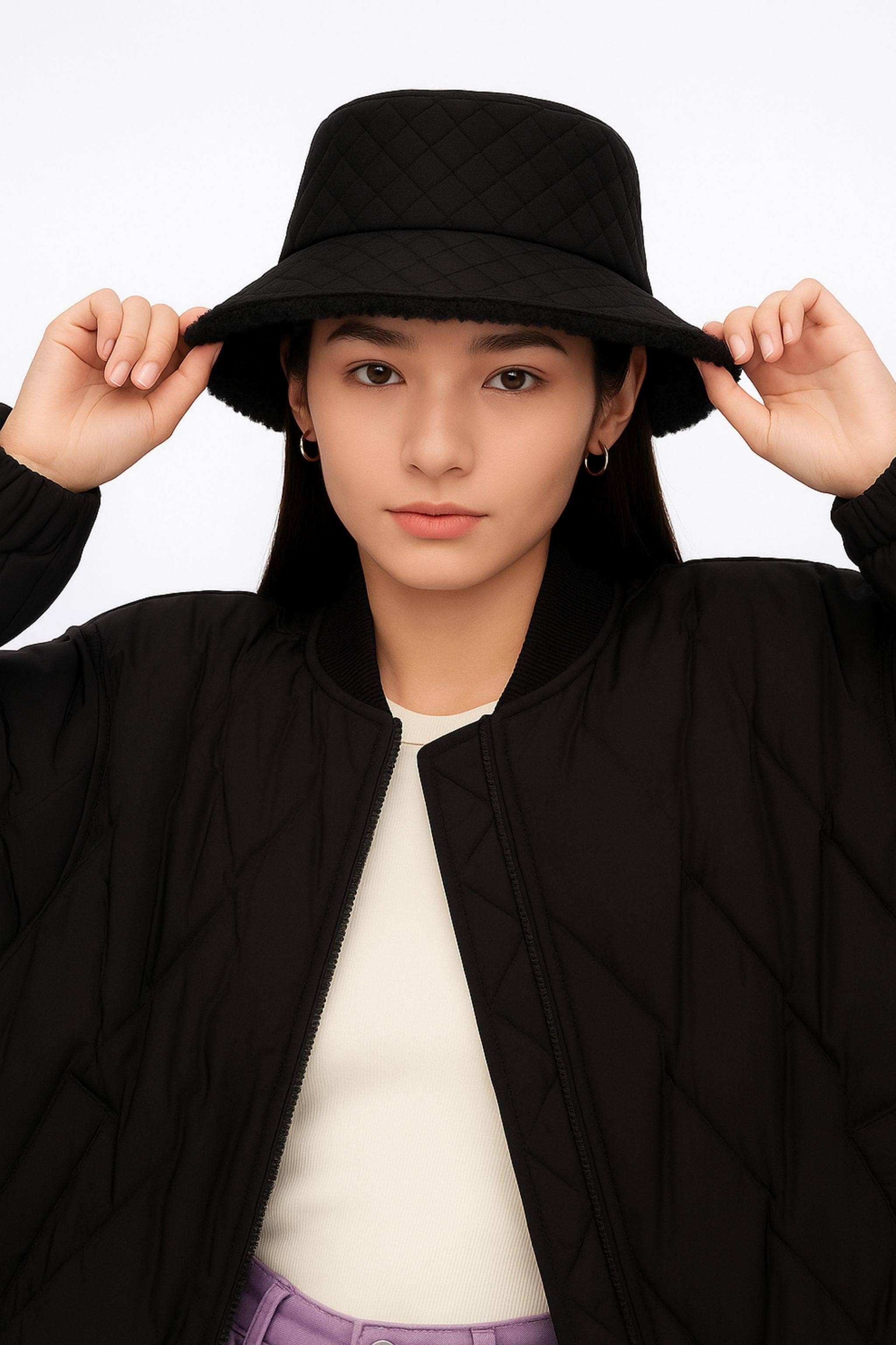 BOSIDENG 2024 Reversible Bucket Hat 7130 Black / One Size