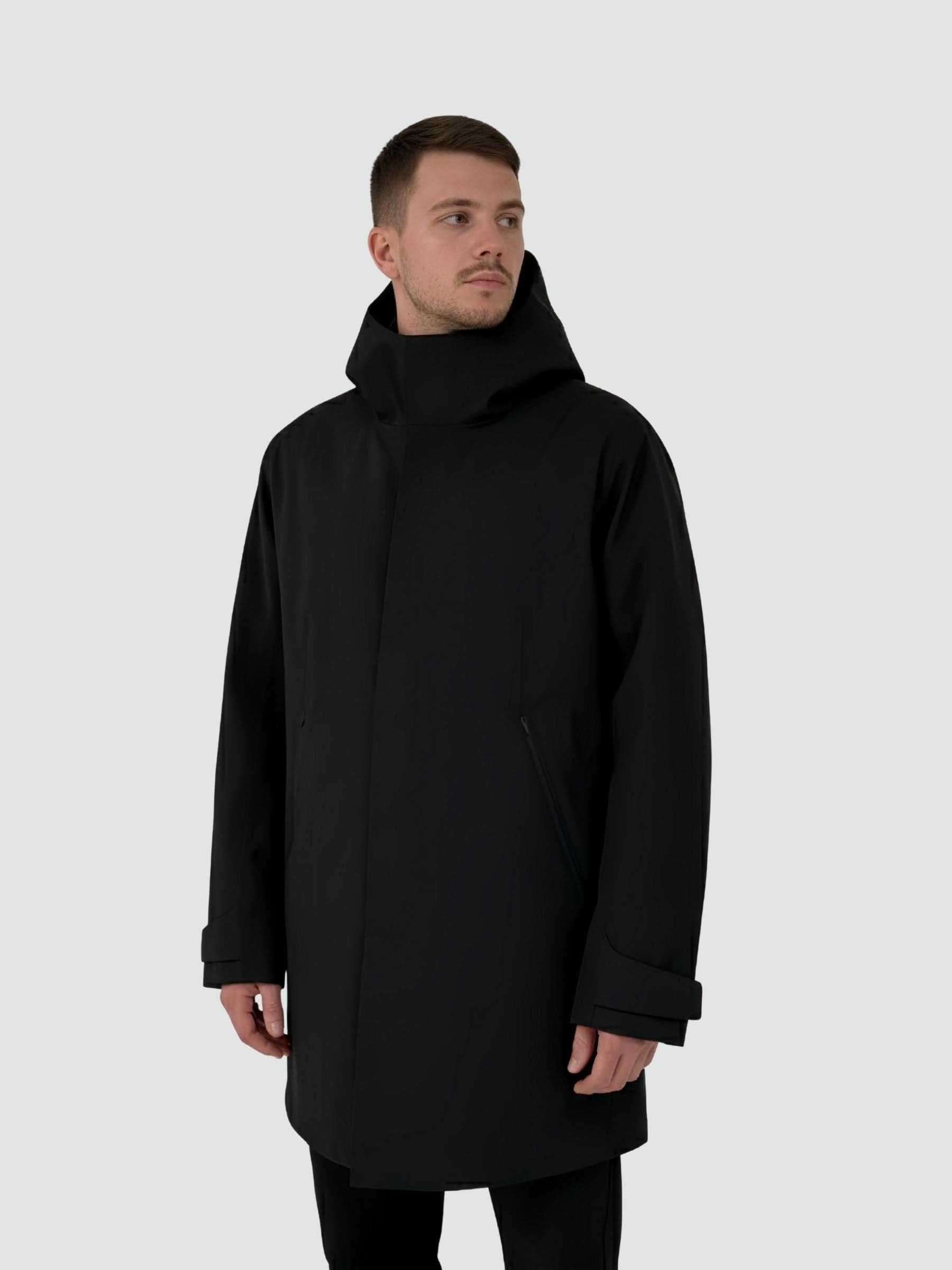 BOSIDENG 2024 Premium Business Men's Goose Down Mac With Hood 4733 Jackets Black / XS