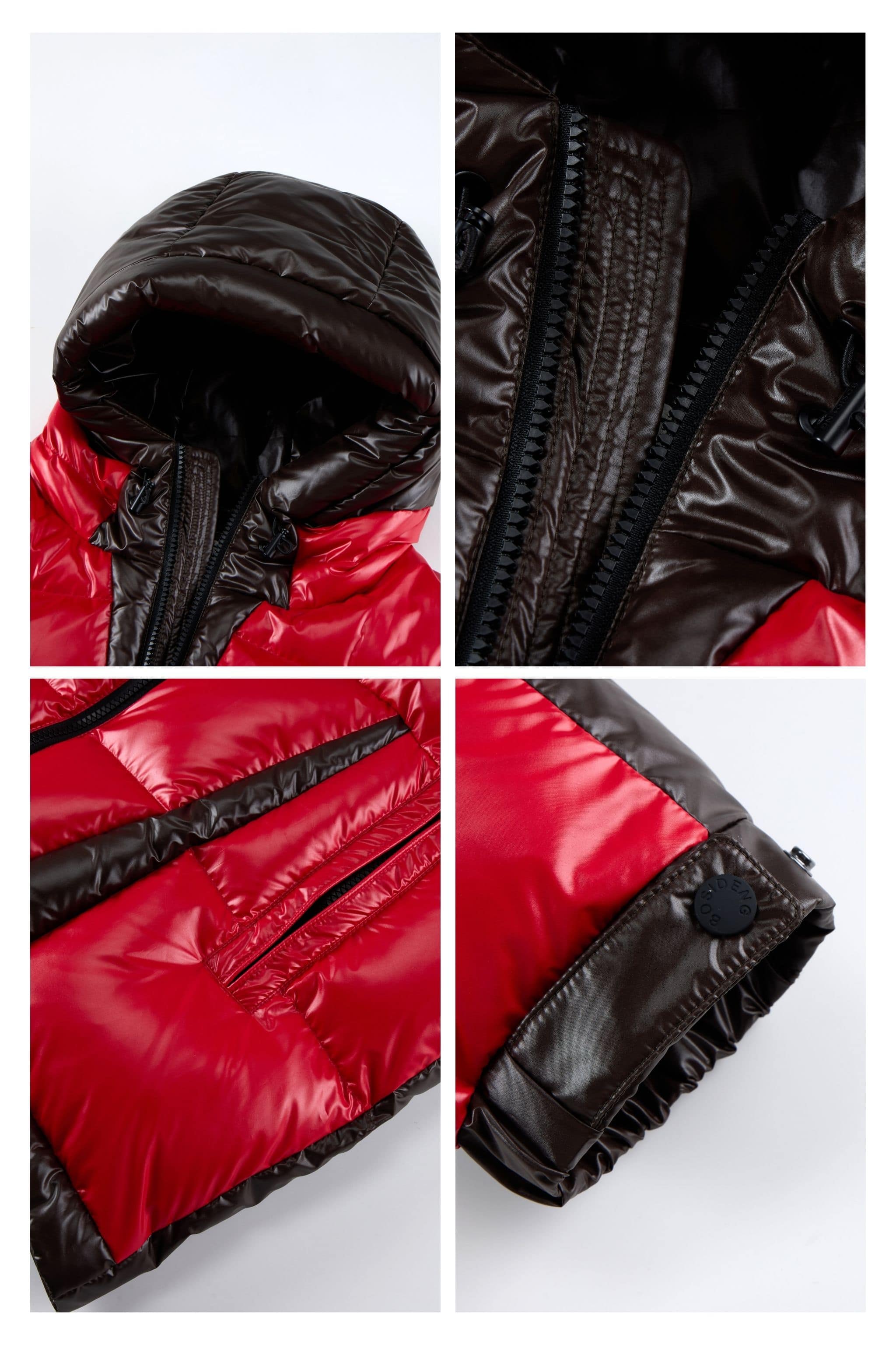 BSD X MSGM Color Block Puffer — must-have piece features colour blocking and signature “M” patchwork design for a sharp — view 5