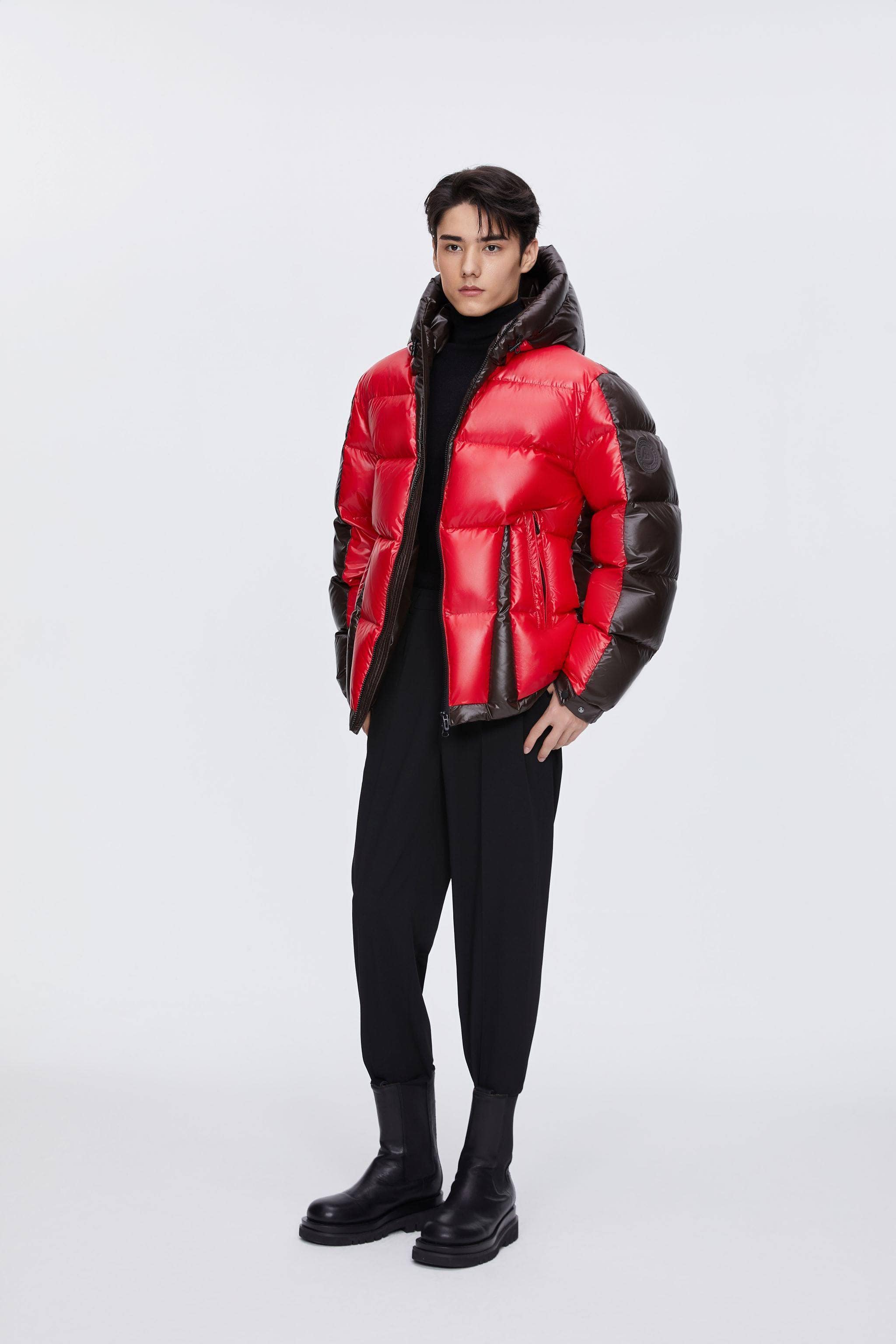 BOSIDENG 2024 BSD X MSGM Colour Block Puffer puffer