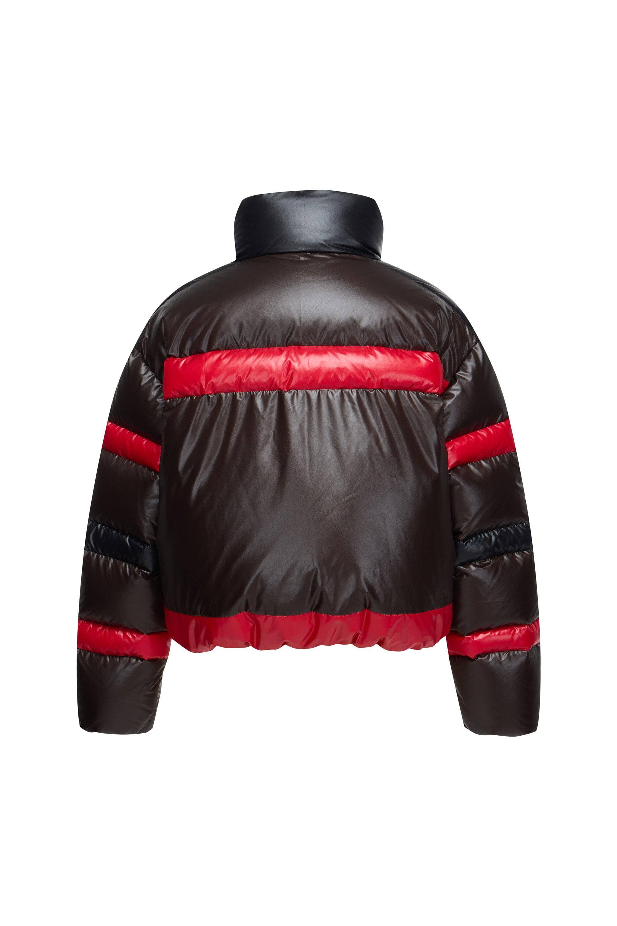 BOSIDENG 2024 BSD X MSGM cropped funnel neck puffer puffer