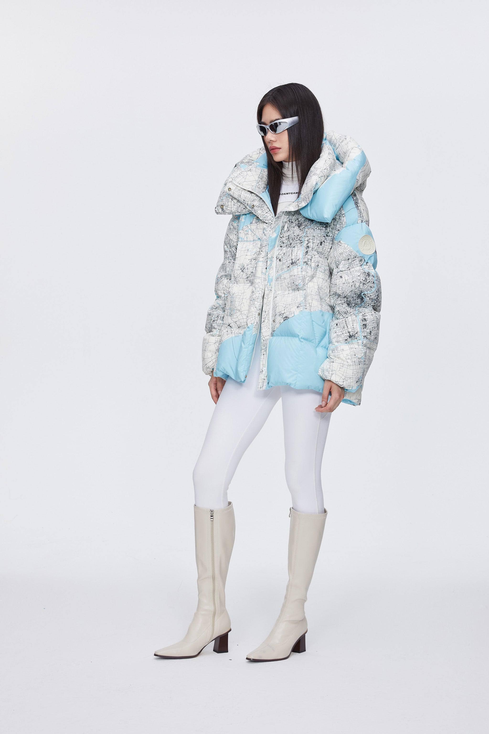 BOSIDENG 2024 BSD X MSGM Oversized Printed Puffer puffer