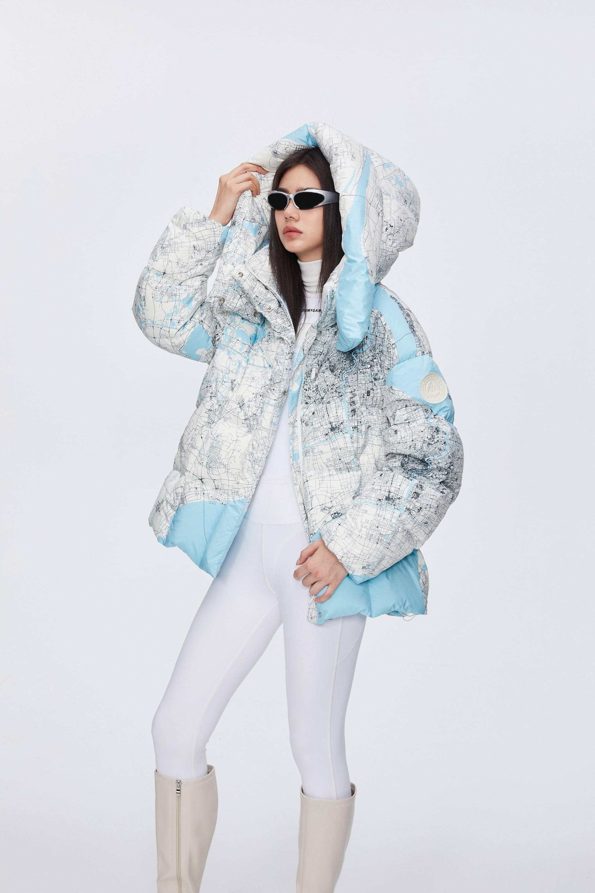 BOSIDENG 2024 BSD X MSGM Oversized Printed Puffer puffer