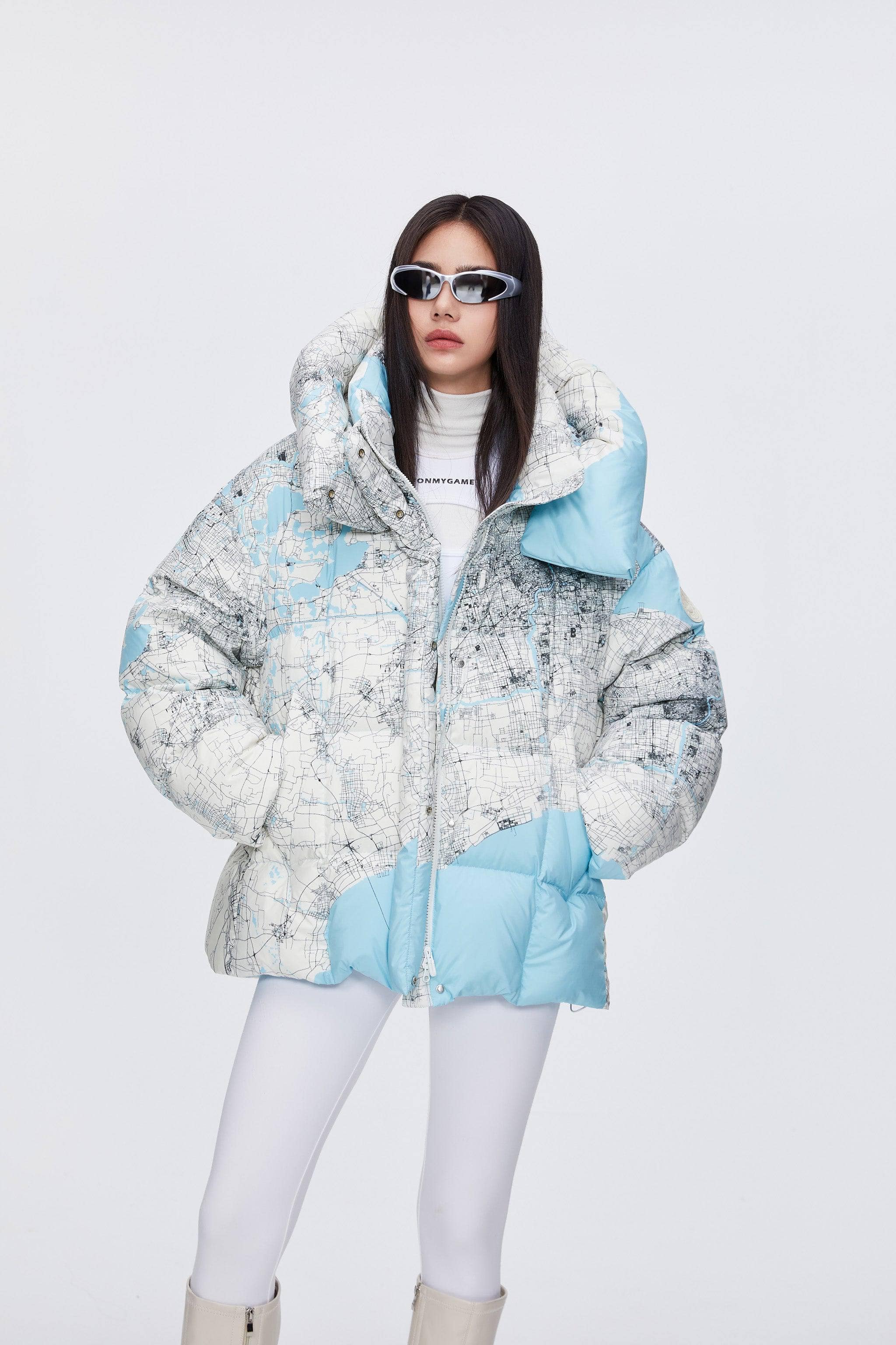 BOSIDENG 2024 BSD X MSGM Oversized Printed Puffer puffer