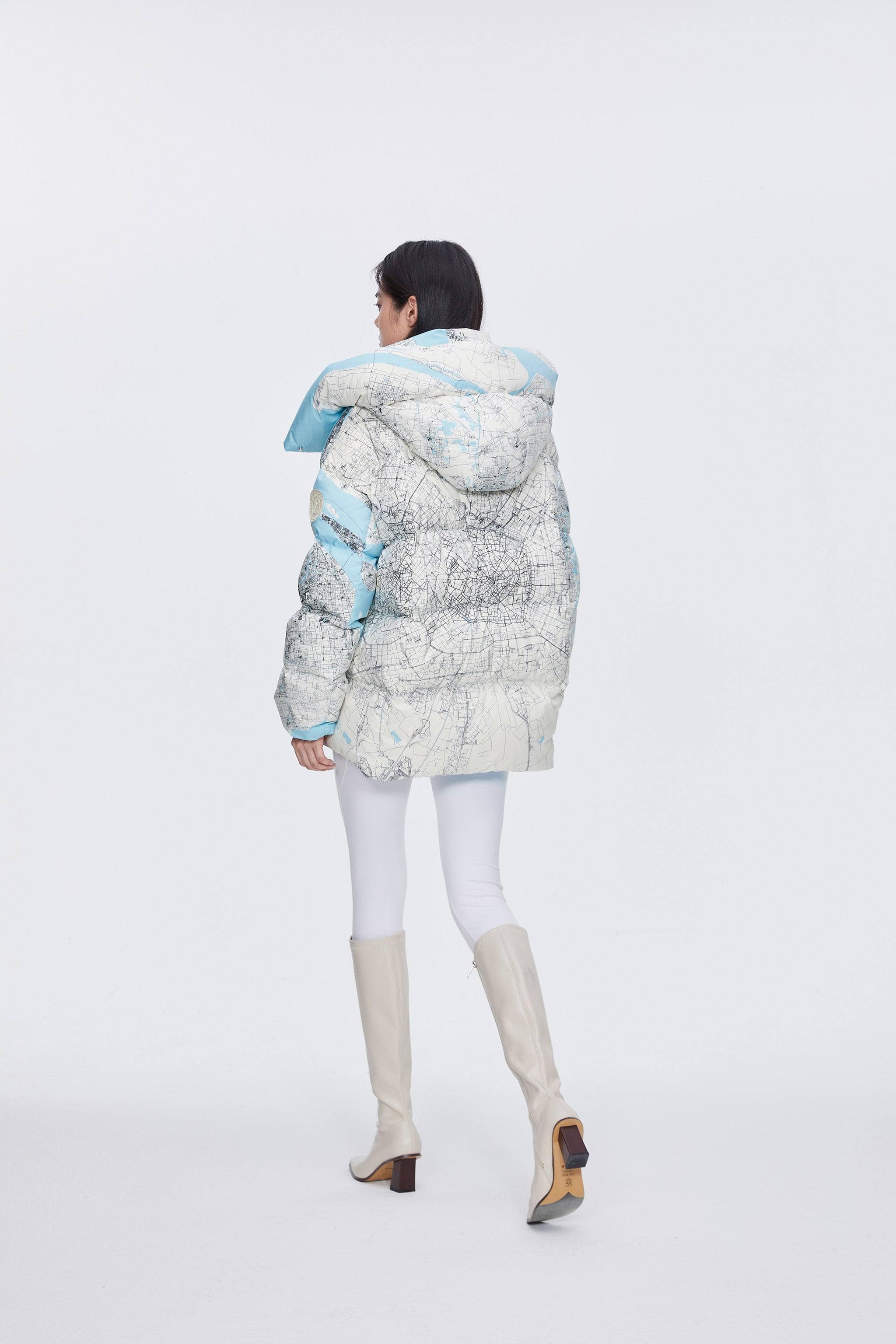 BOSIDENG 2024 BSD X MSGM Oversized Printed Puffer puffer