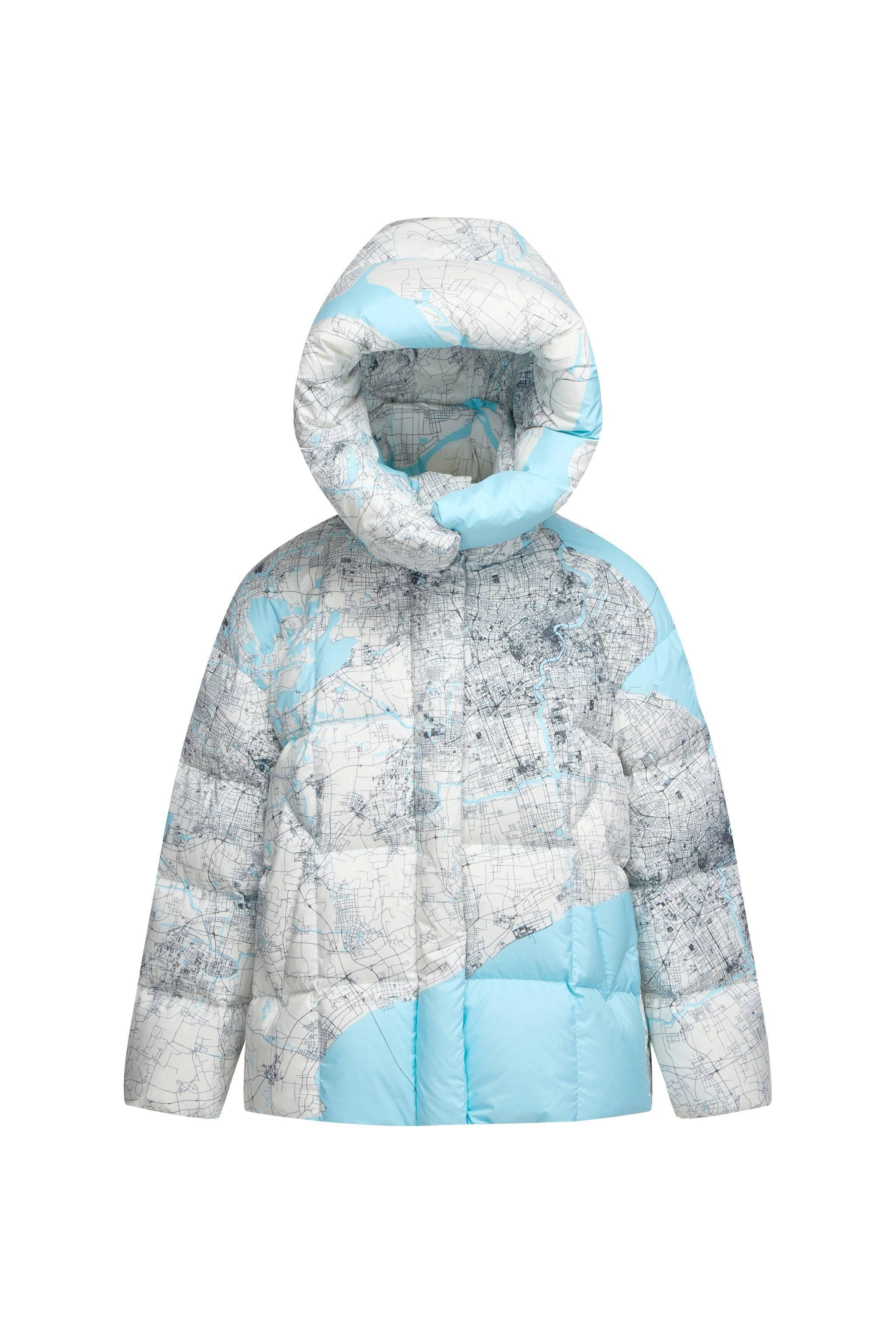 BOSIDENG 2024 BSD X MSGM Oversized Printed Puffer puffer