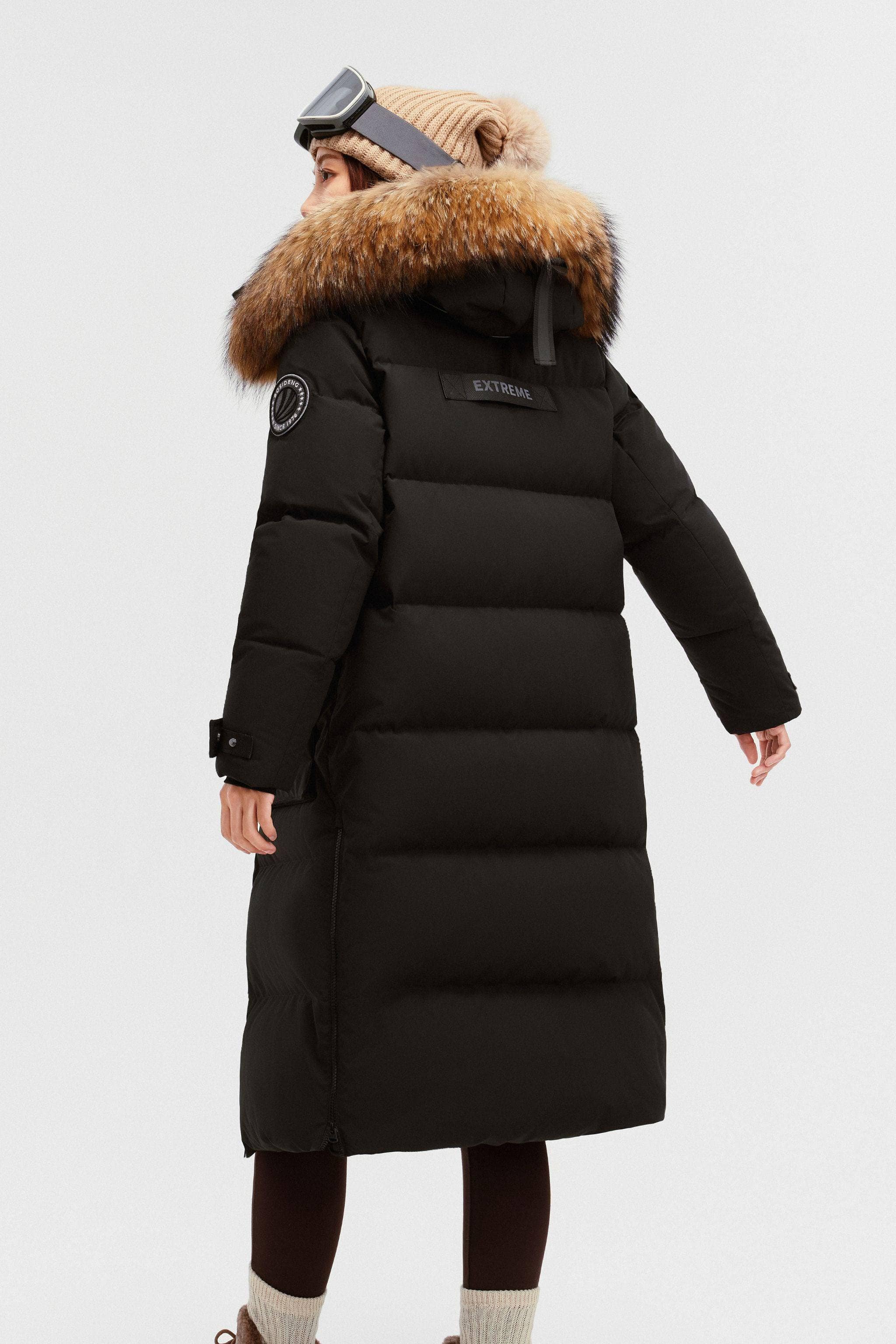 BOSIDENG 2024 Classic Extreme Full Length Goose Down Parka Fur Hood Parka