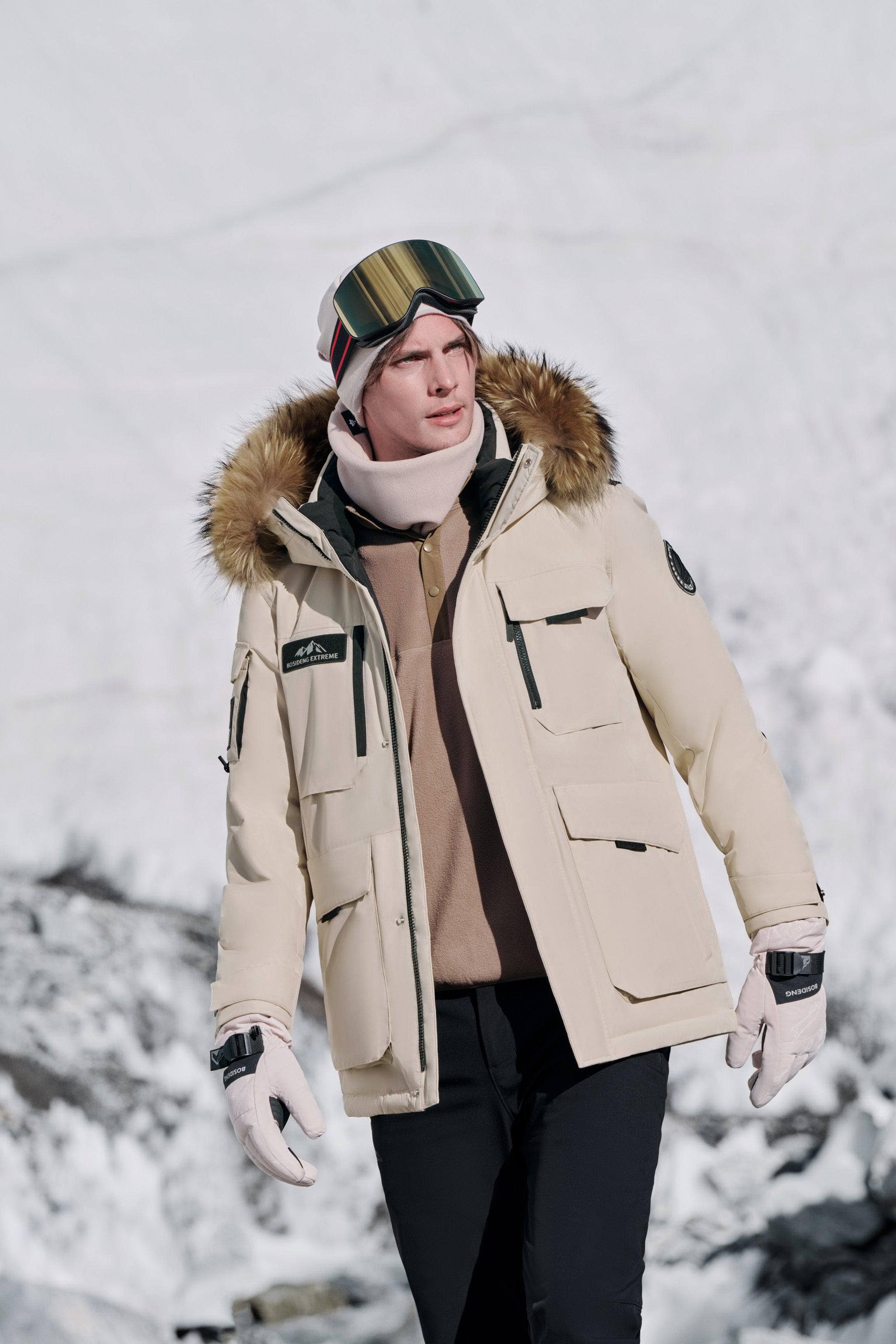 BOSIDENG 2024 Classic Extreme Goose Down Parka With Fur Hood 2317 Parka