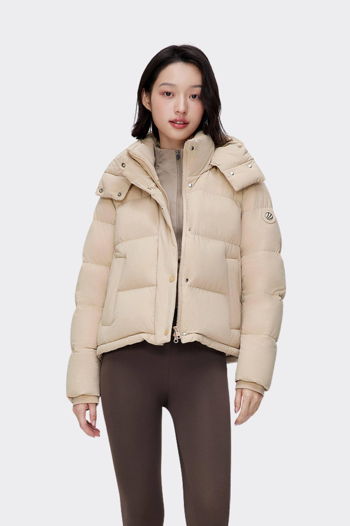 Comfy Women's Down Jacket With Detachable Hood