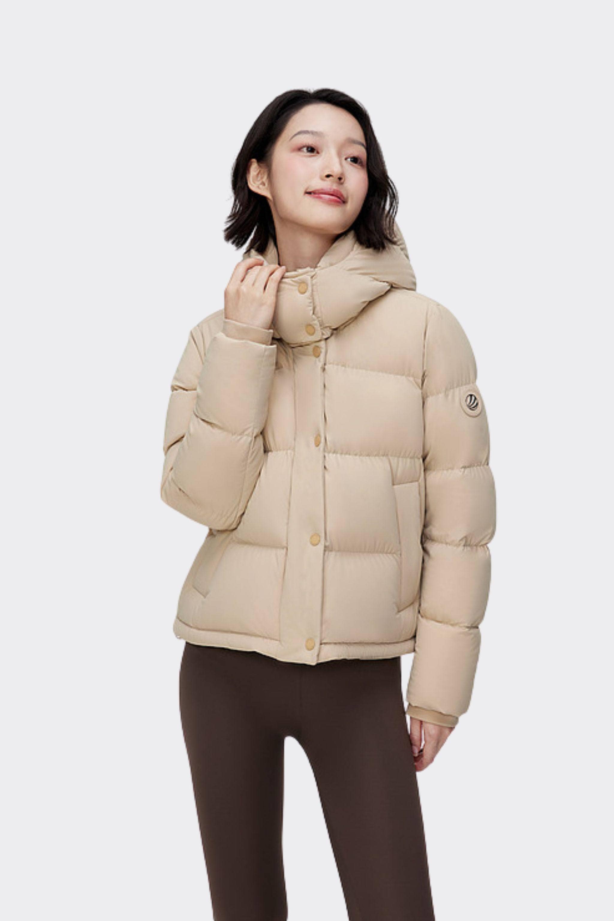 BOSIDENG 2024 Comfy Women's Down Jacket With Detachable Hood Jackets